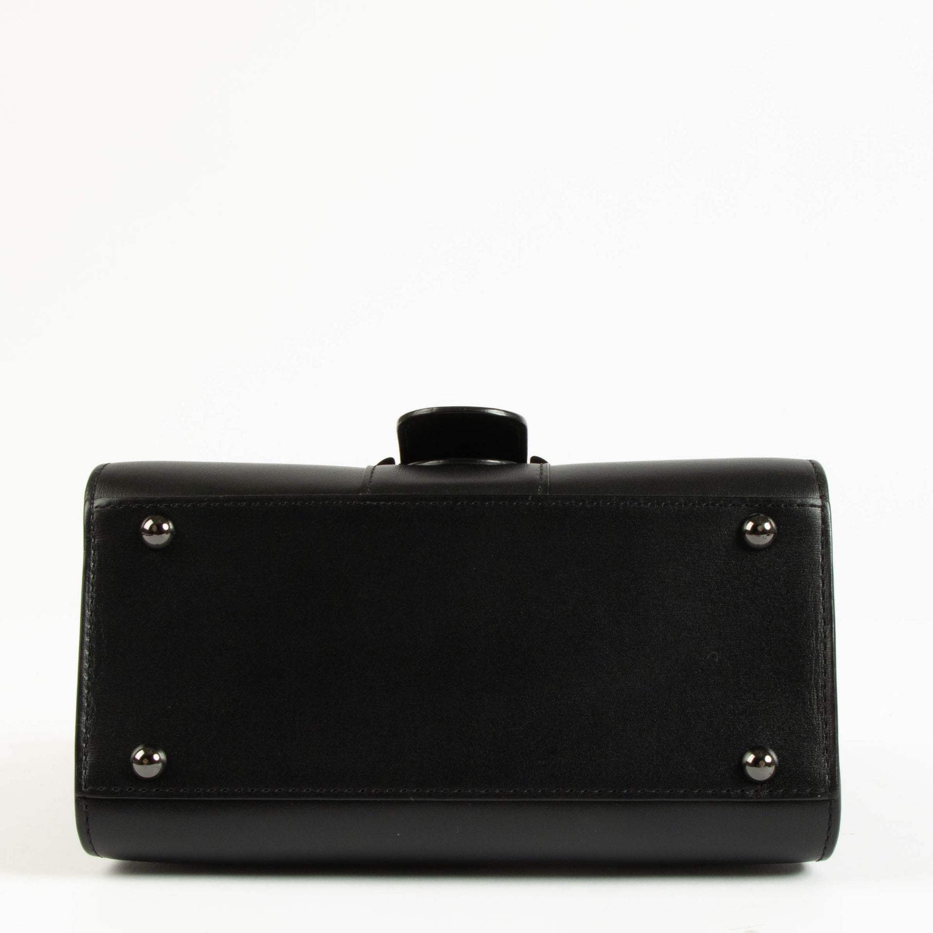 Delvaux All Black Box Calf Brillant Mini Bag