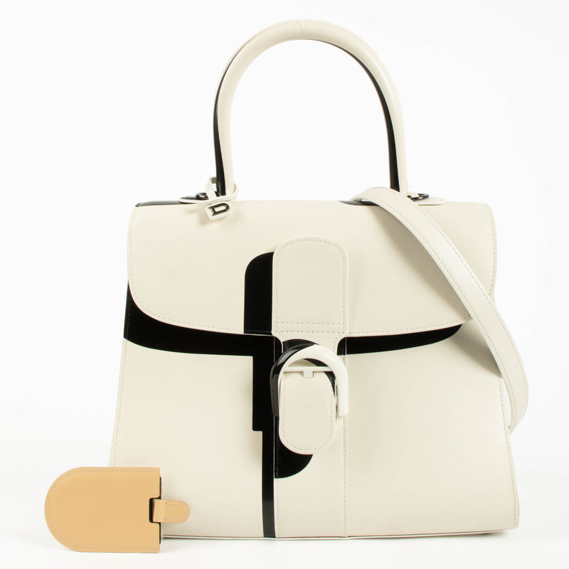 Delvaux Ivory Box Calf Light & Shadow Brillant MM Bag