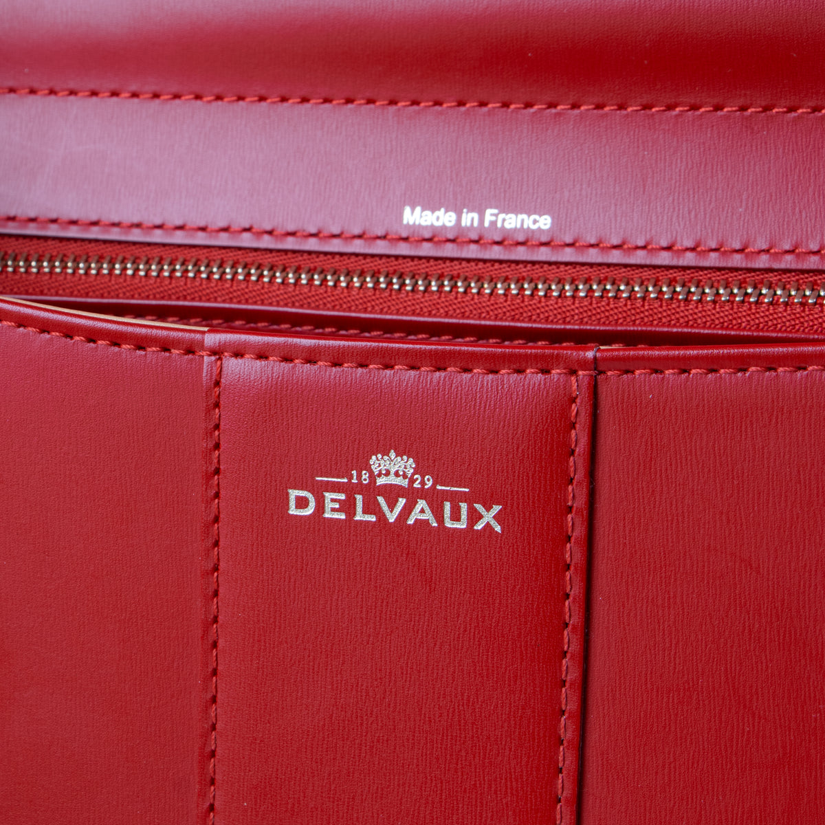 Delvaux Lipstick Box Calf Brillant MM Bag