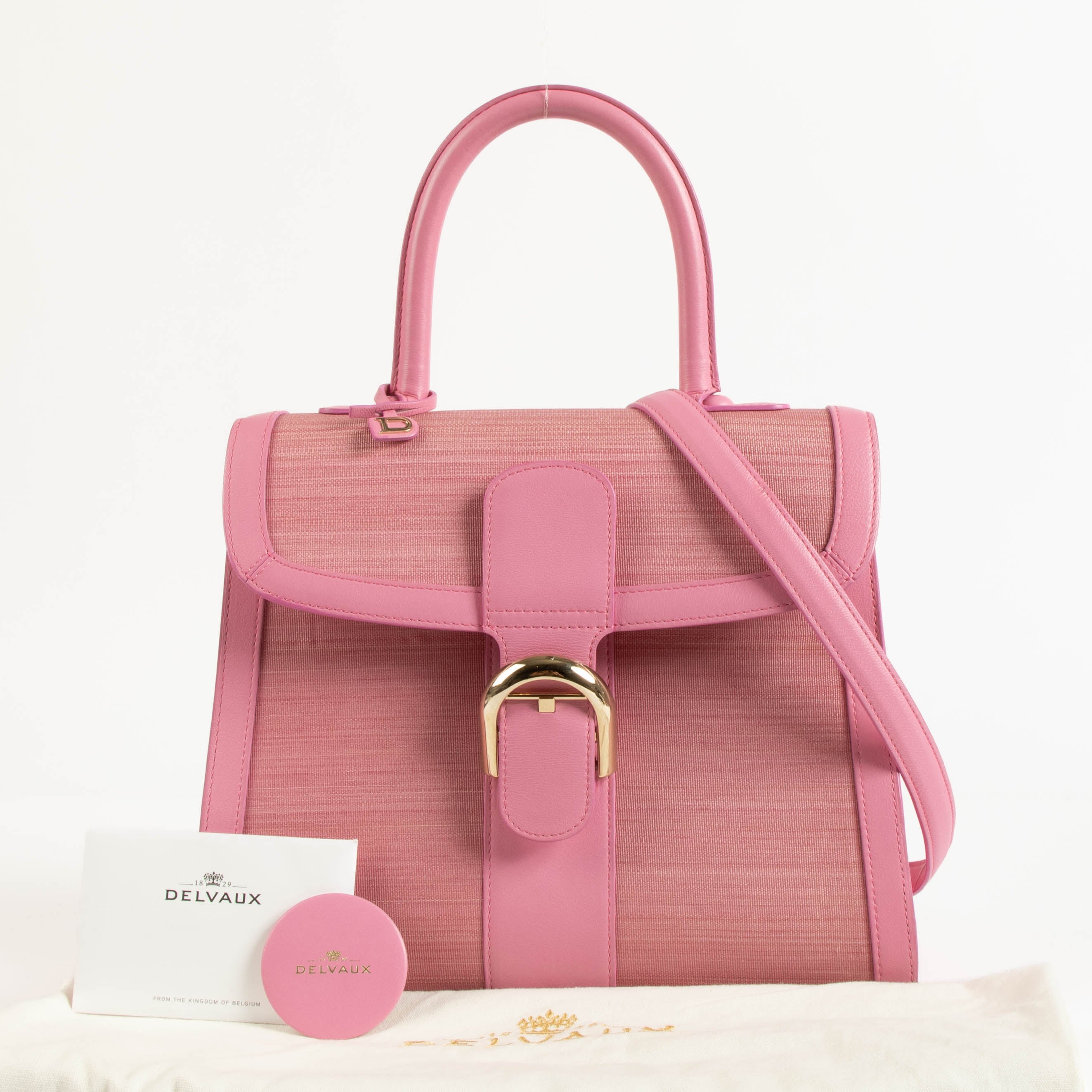 Delvaux Flamingo Toile de Crin/Polo Brillant MM Bag – Labellov