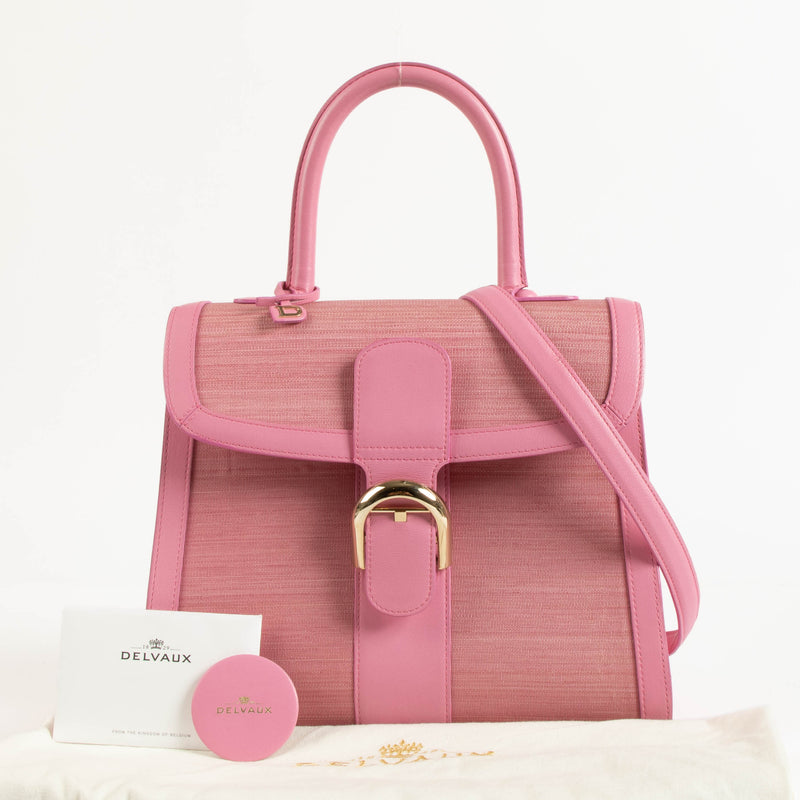 Delvaux Flamingo Toile de Crin/Polo Brillant MM Bag