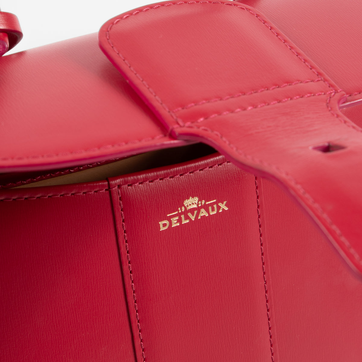 Delvaux Framboise Box Calf Brillant Mini Bag
