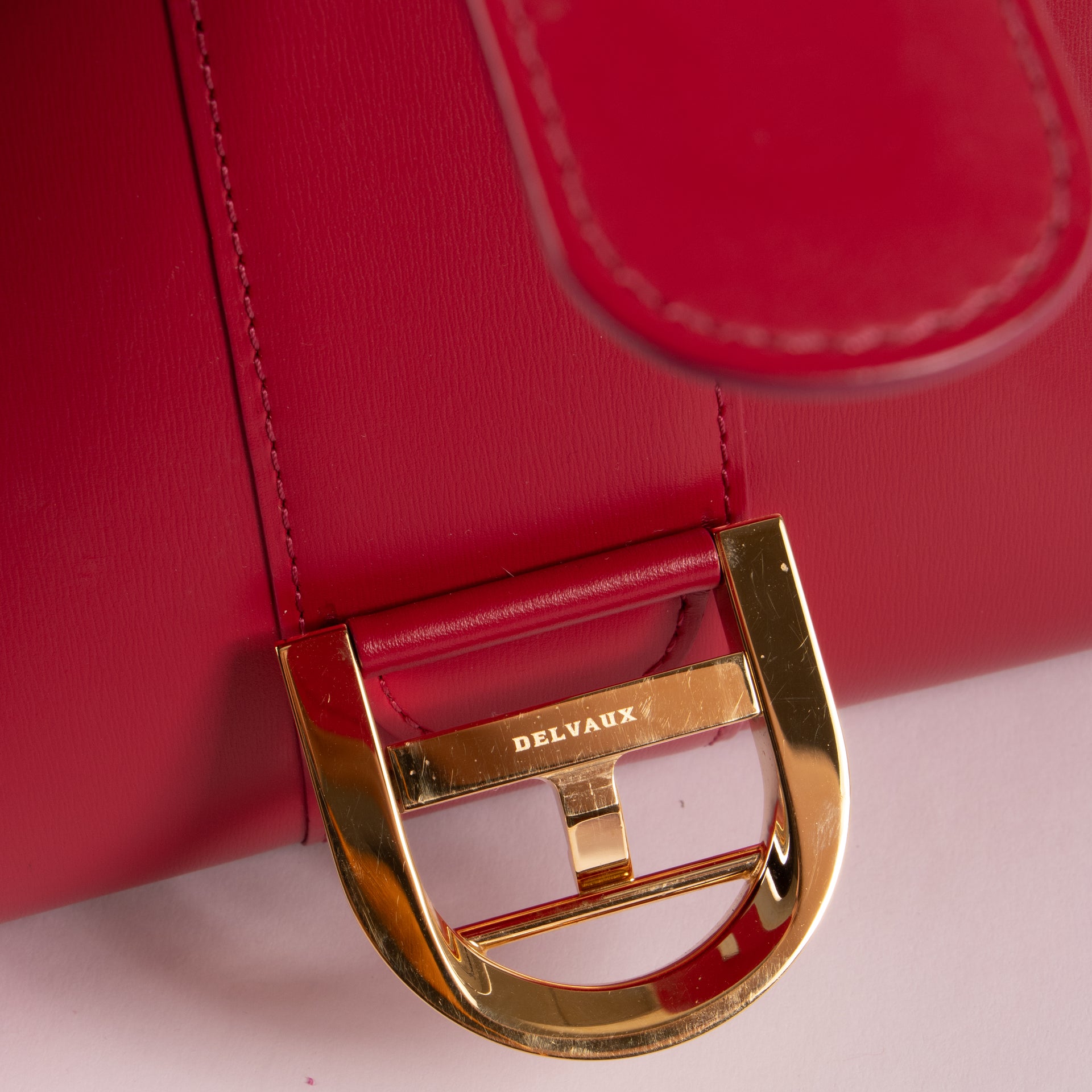 Delvaux Framboise Box Calf Brillant Mini Bag