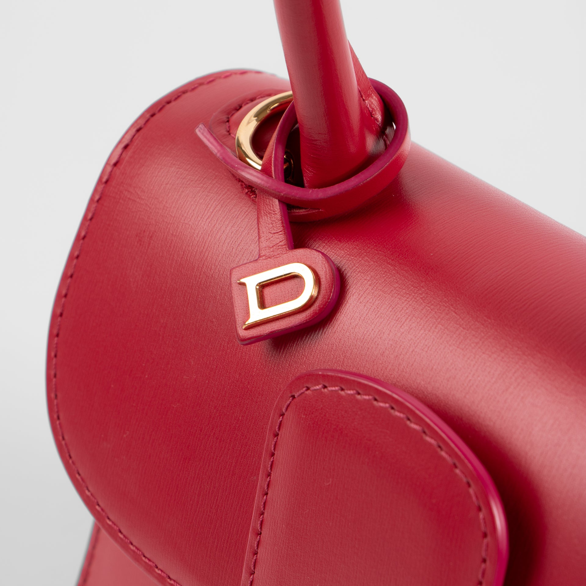 Delvaux Framboise Box Calf Brillant Mini Bag