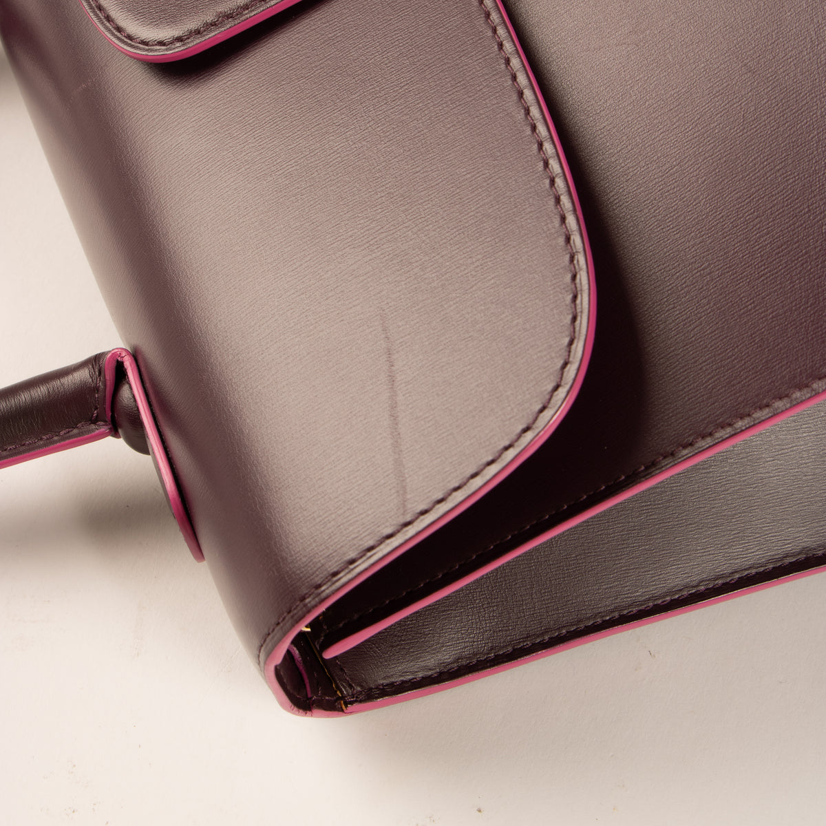 Delvaux Prune Box Calf Brillant MM Bag