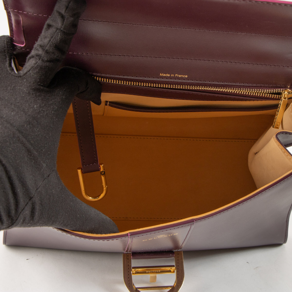 Delvaux Prune Box Calf Brillant MM Bag