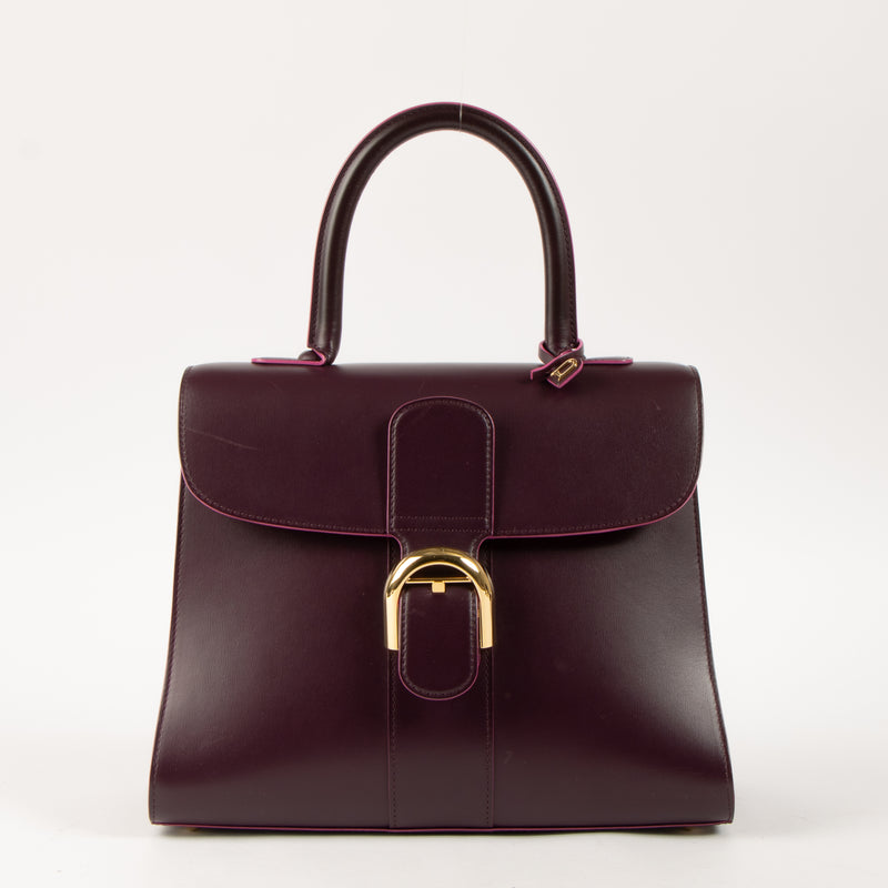 Delvaux Prune Box Calf Brillant MM Bag