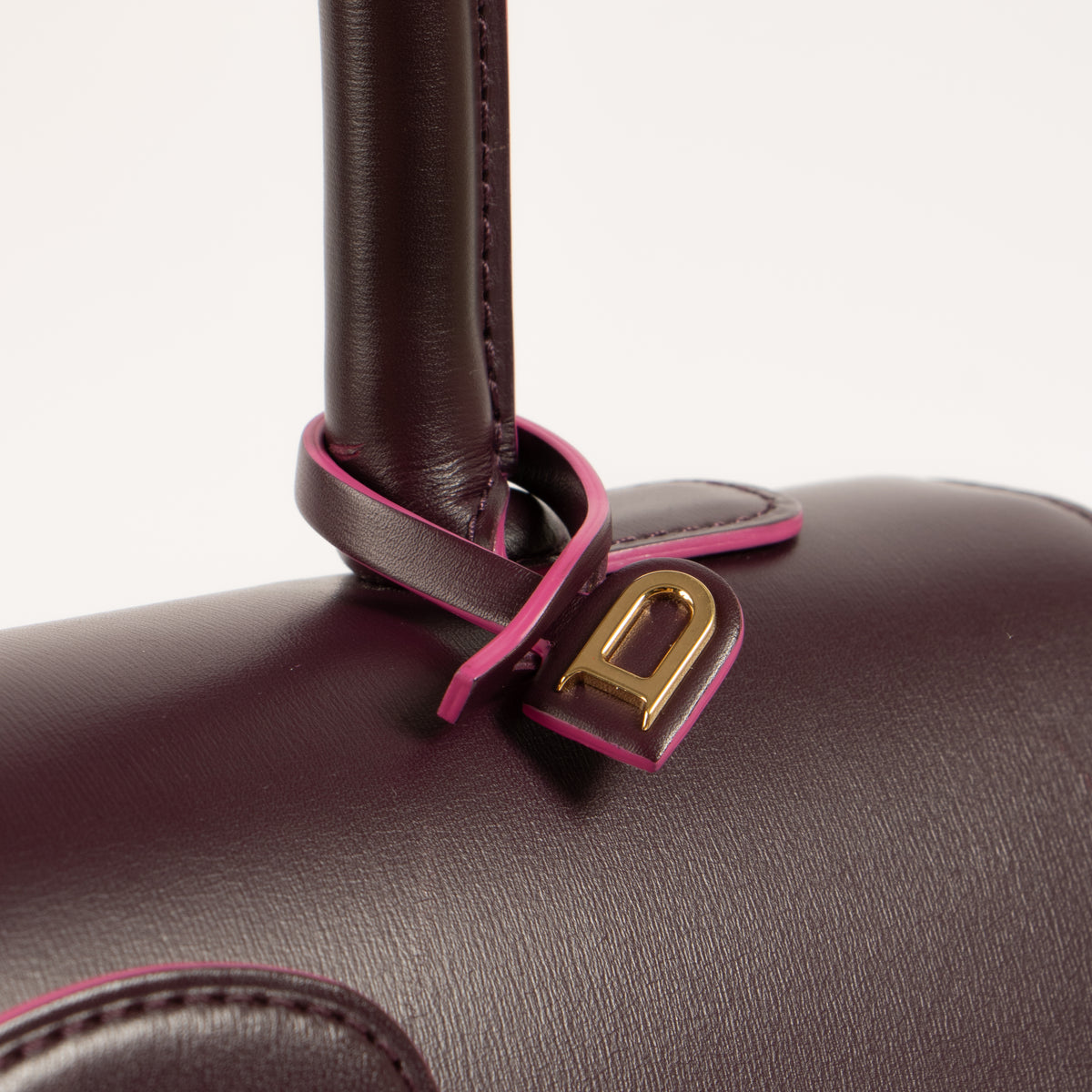 Delvaux Prune Box Calf Brillant MM Bag