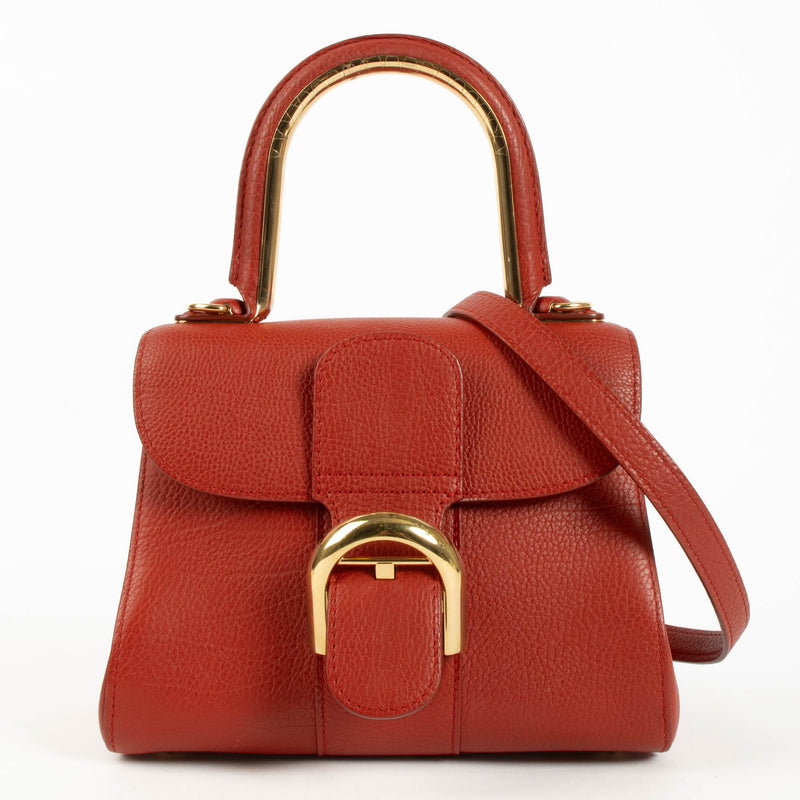 Delvaux Scarlet Red Metal Glam Brillant Mini Bag