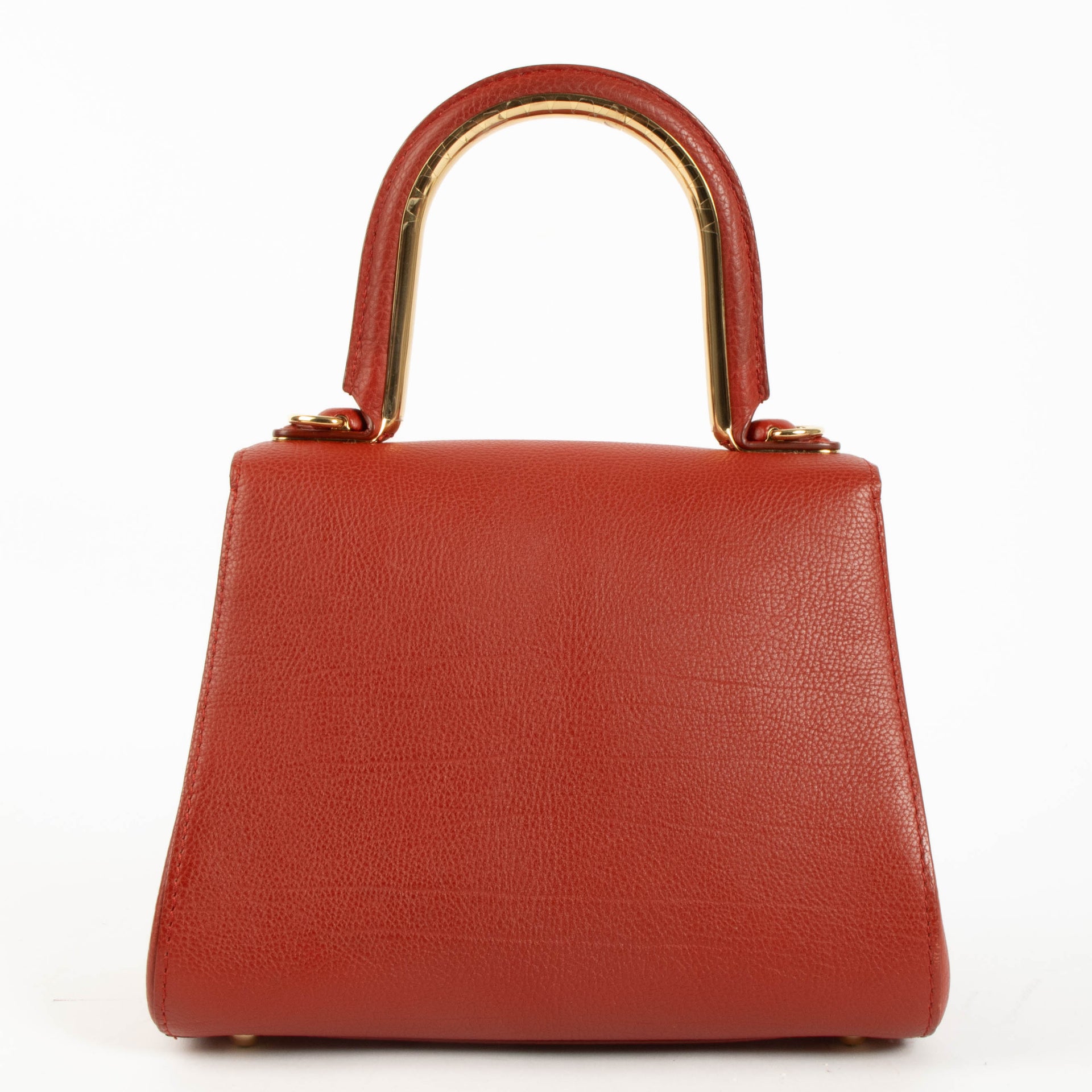 Delvaux Scarlet Red Metal Glam Brillant Mini Bag