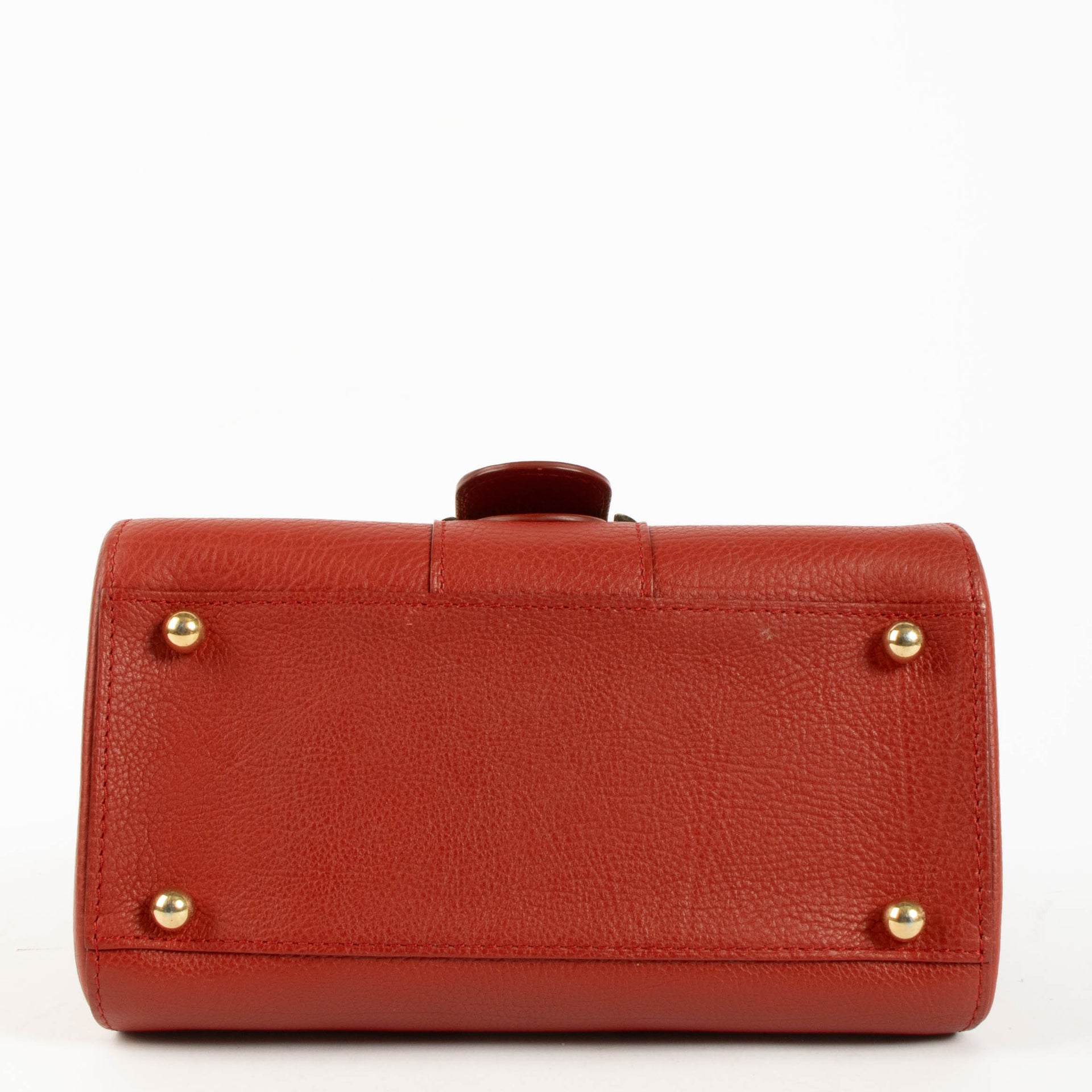 Delvaux Scarlet Red Metal Glam Brillant Mini Bag
