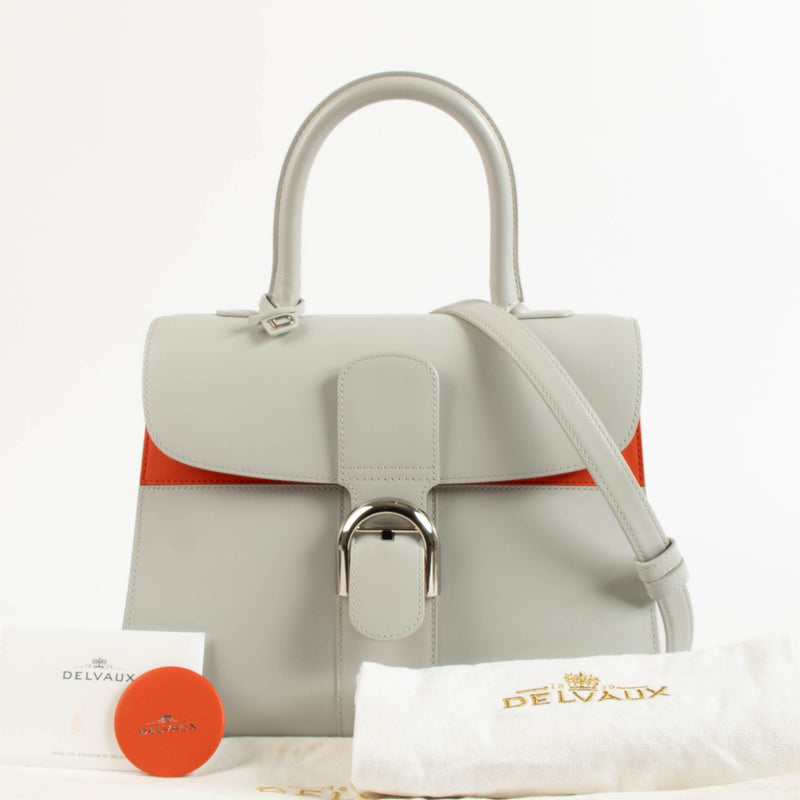 Delvaux Lin/Piment Box Calf Brillant MM Mirage Bag