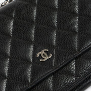 Shop the authentic Chanel Black Caviar Classic Wallet On Chain Bag second hand on Labellov.com!
