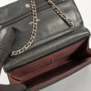 Shop the authentic Chanel Black Caviar Classic Wallet On Chain Bag second hand on Labellov.com!
