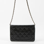 Shop the authentic Chanel Black Caviar Classic Wallet On Chain Bag second hand on Labellov.com!