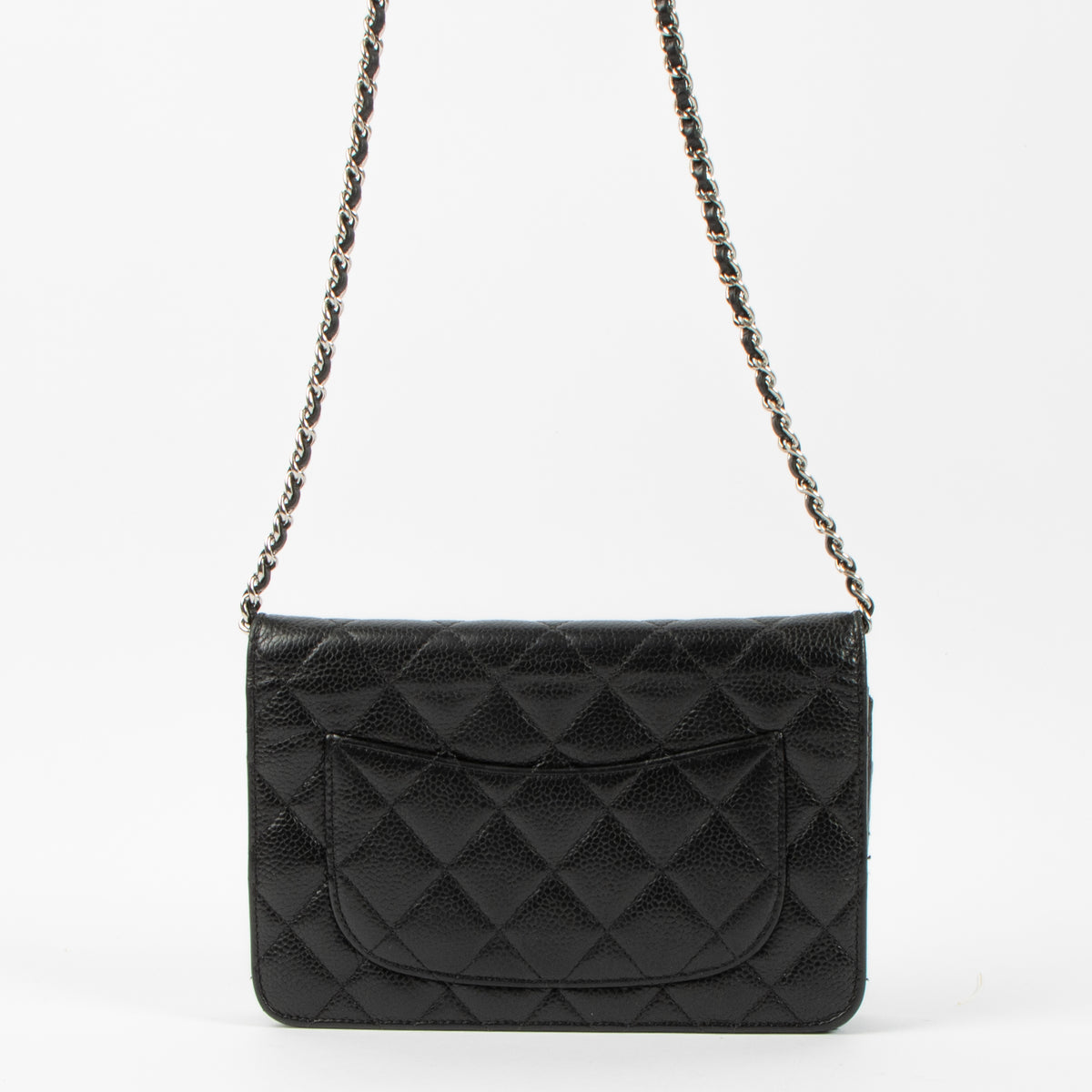 Shop the authentic Chanel Black Caviar Classic Wallet On Chain Bag second hand on Labellov.com!