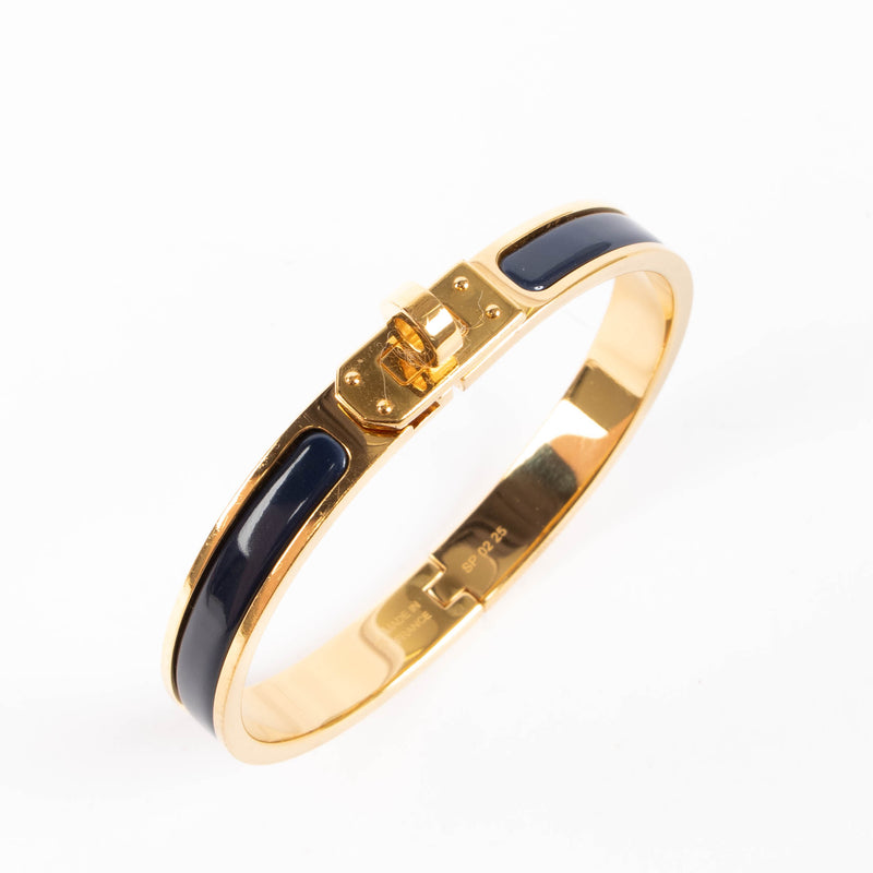 Hermes Ultramarine Mini Clic Kelly Bracelet - Size GM