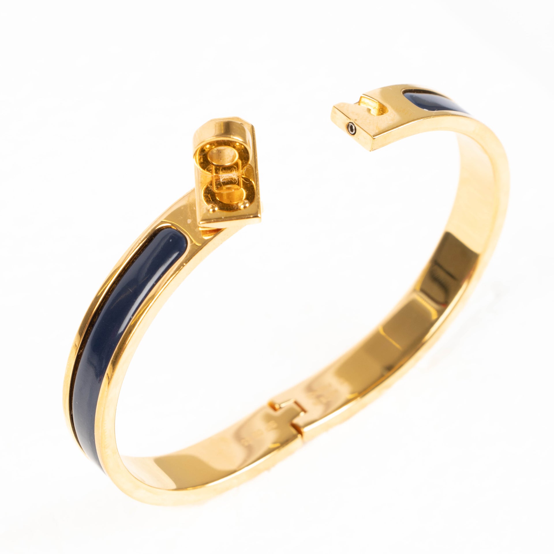 Hermes Ultramarine Mini Clic Kelly Bracelet - Size GM