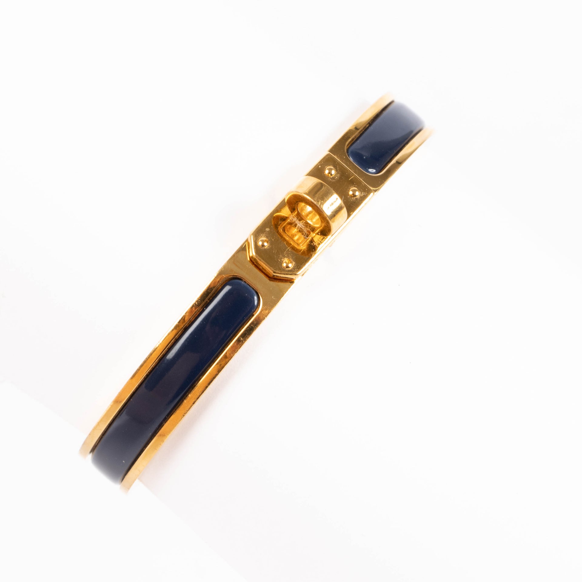 Hermes Ultramarine Mini Clic Kelly Bracelet - Size GM