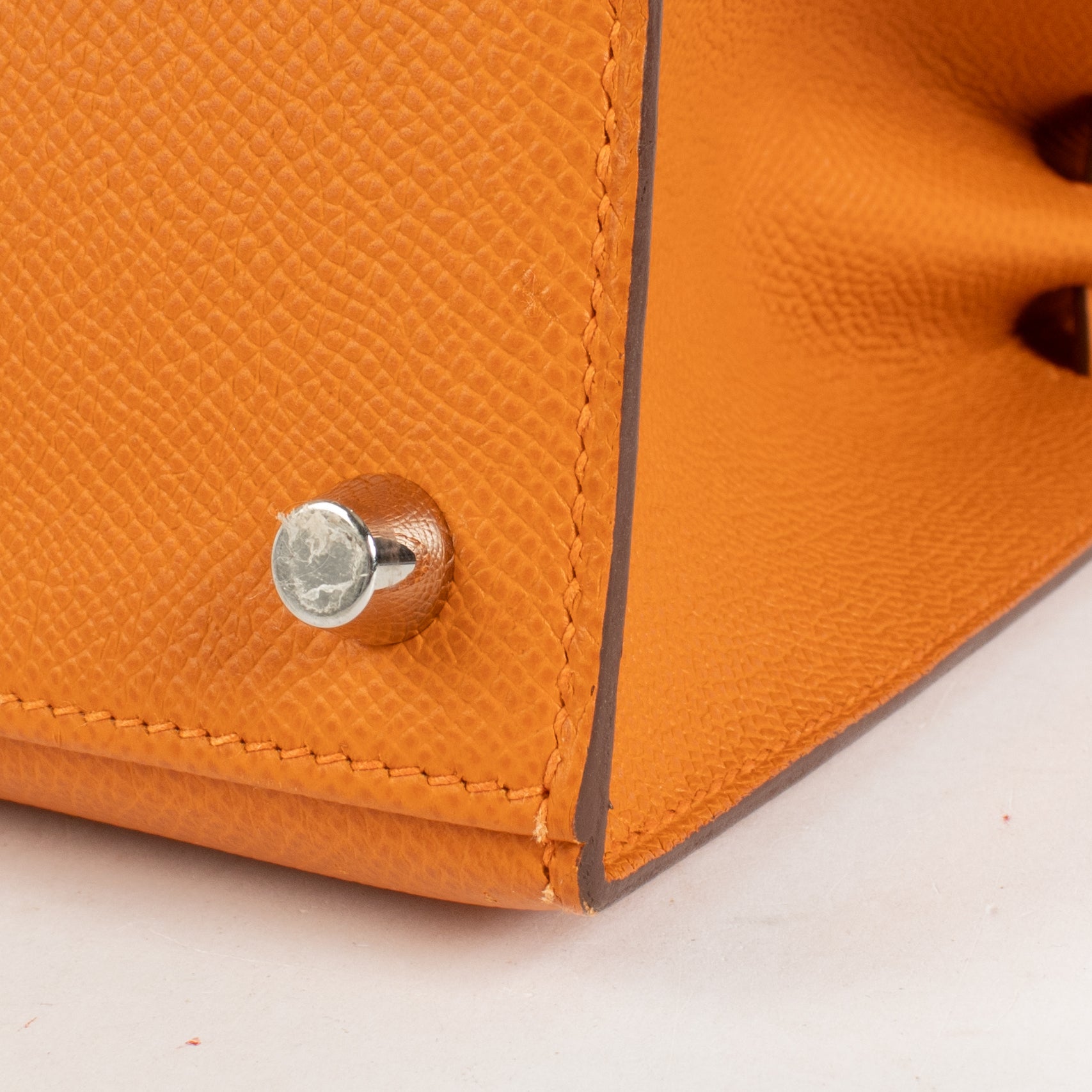 Hermès Kelly 25 Oranje Epsom PHW