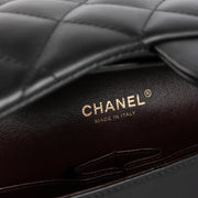 Shop this authentic luxury Chanel Black Lambskin Large/Jumbo Classic Bag Pre-Loved on Labellov.com