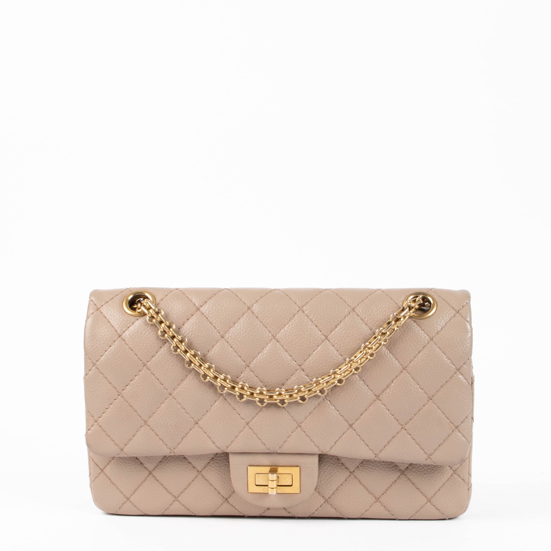 Chanel Taupe Aged Calfskin Medium 2.55 Reissue Bag