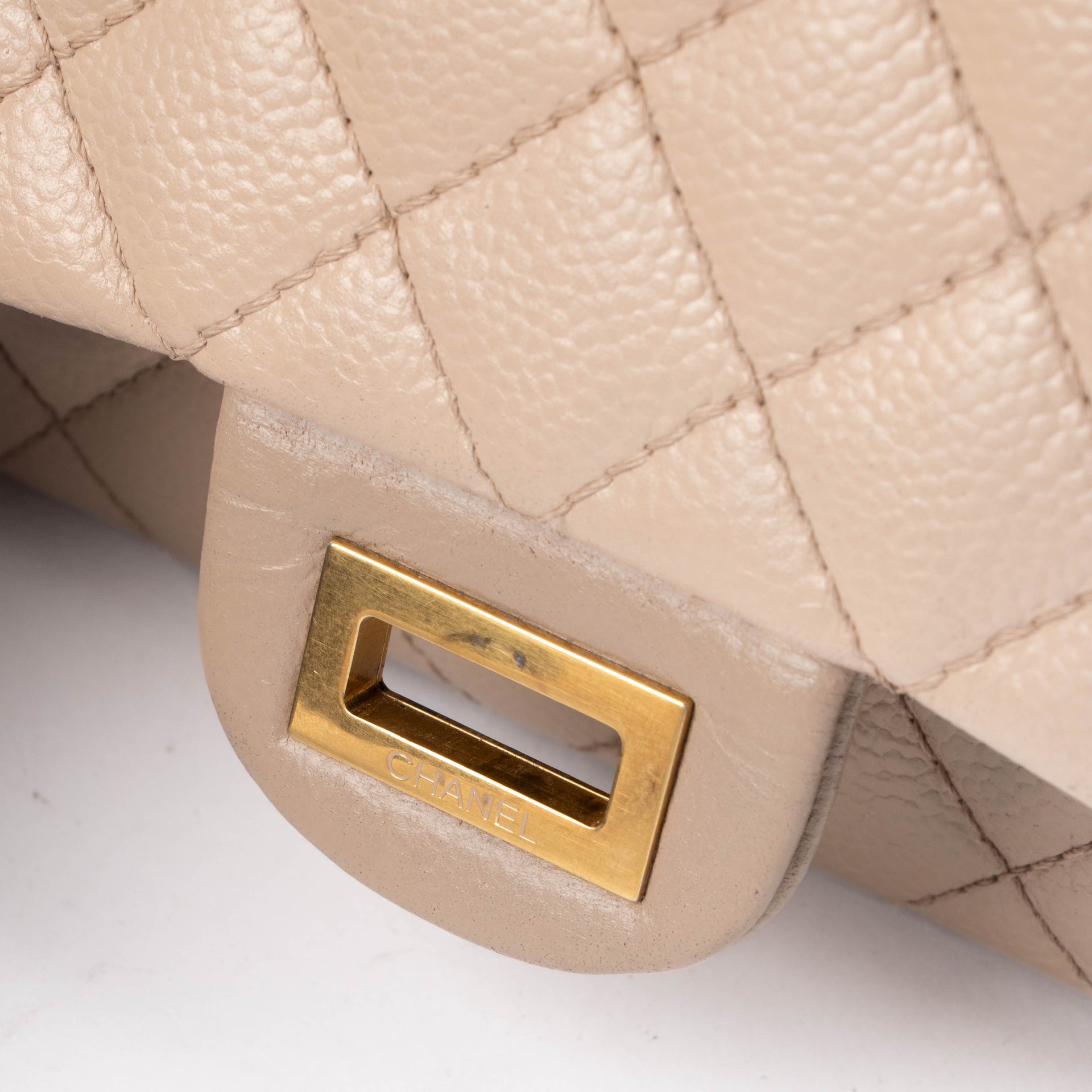 Chanel Taupe Aged Calfskin Medium 2.55 Reissue Bag