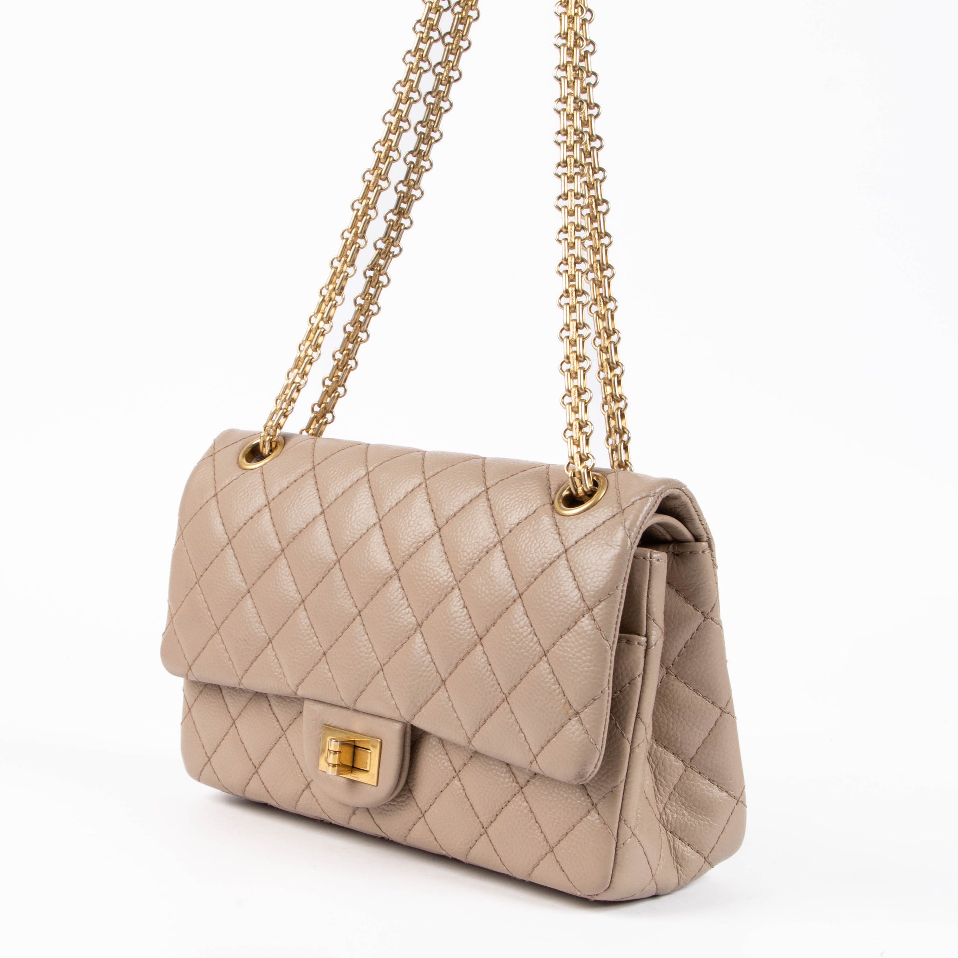 Chanel Taupe Aged Calfskin Medium 2.55 Reissue Bag
