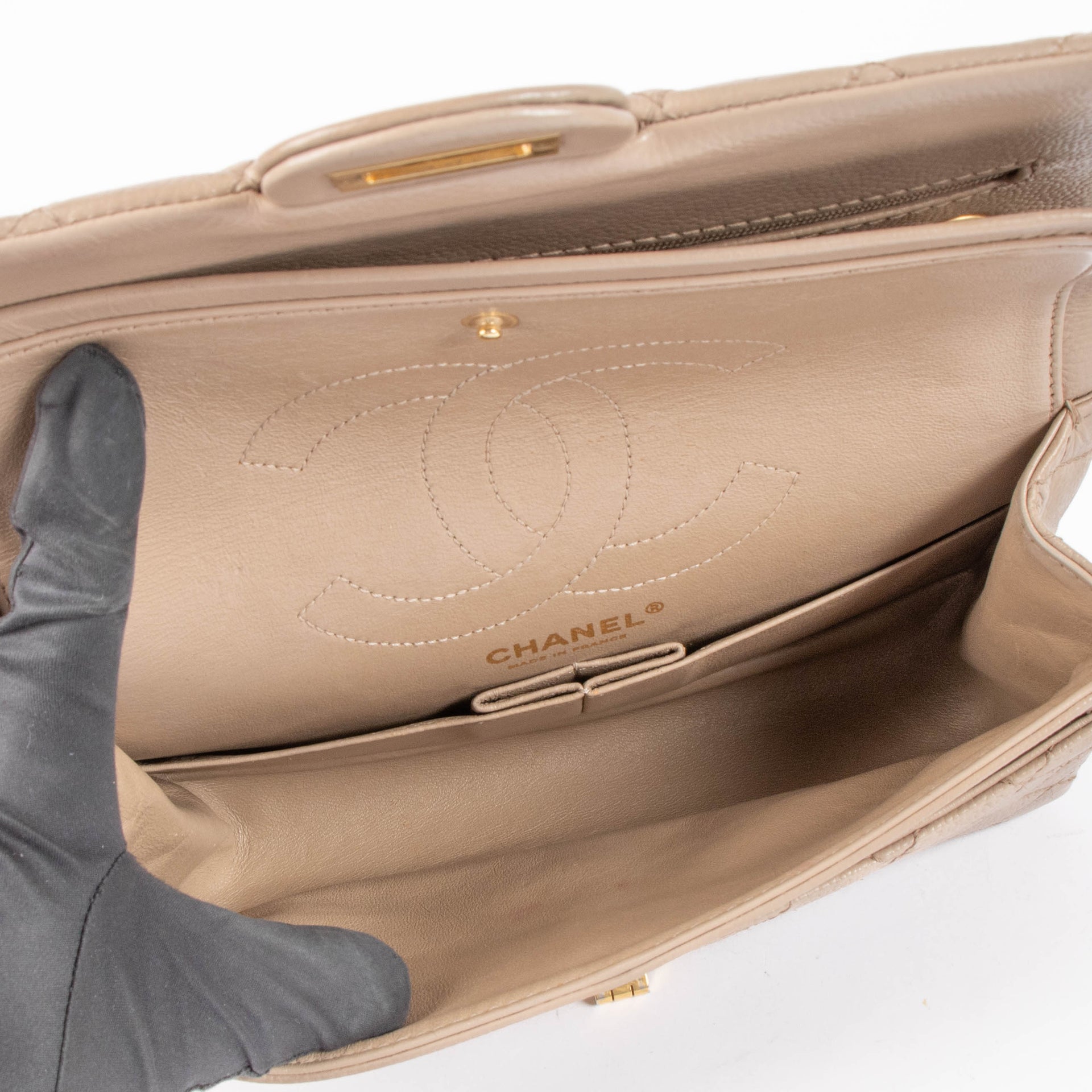 Chanel Taupe Aged Calfskin Medium 2.55 Reissue Bag