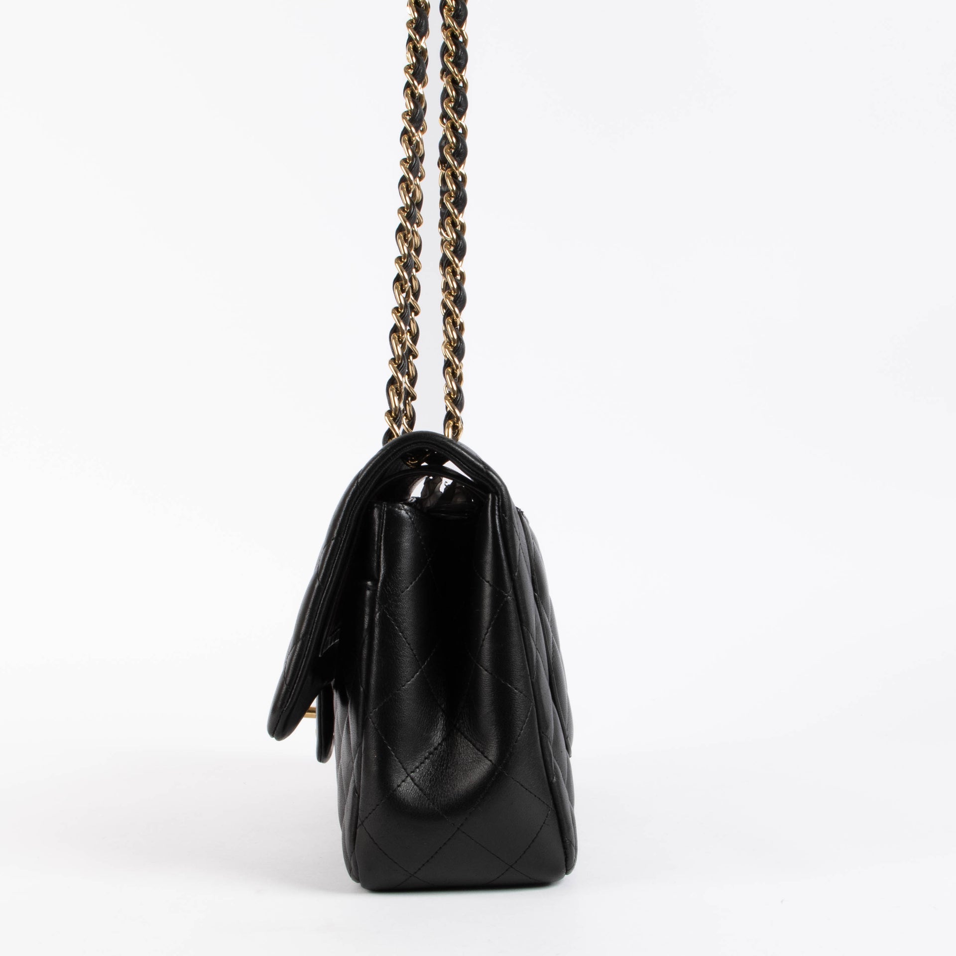 Chanel Black Lambskin Large Classic Flap Bag