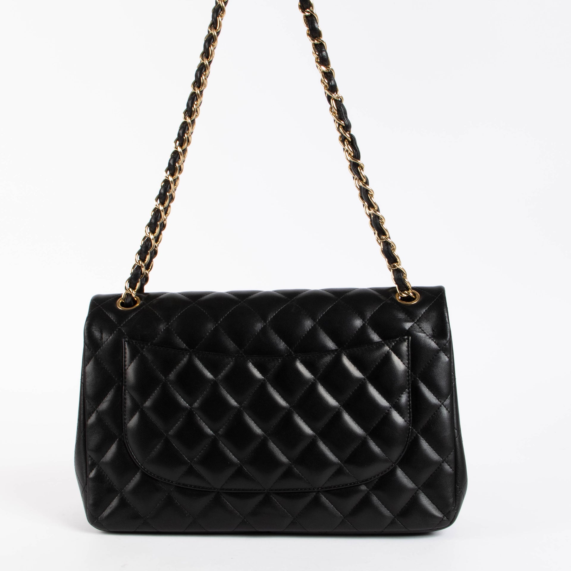 Chanel Black Lambskin Large Classic Flap Bag