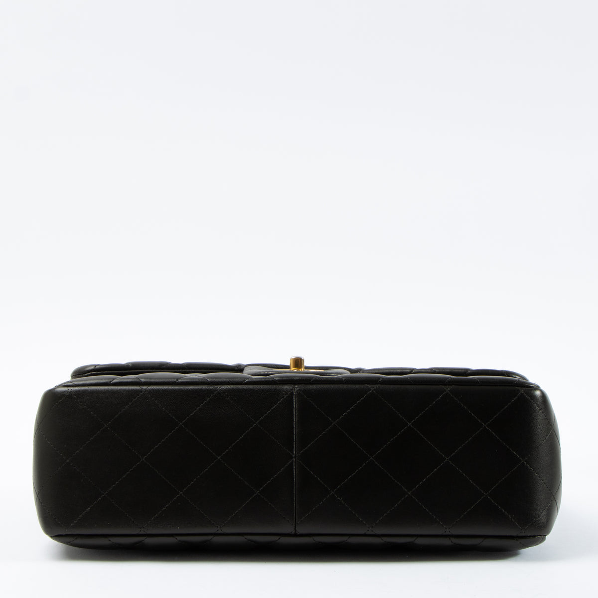 Shop this authentic Chanel Black Lambskin Large/Jumbo Classic Handbag pre-loved on Labellov.com 