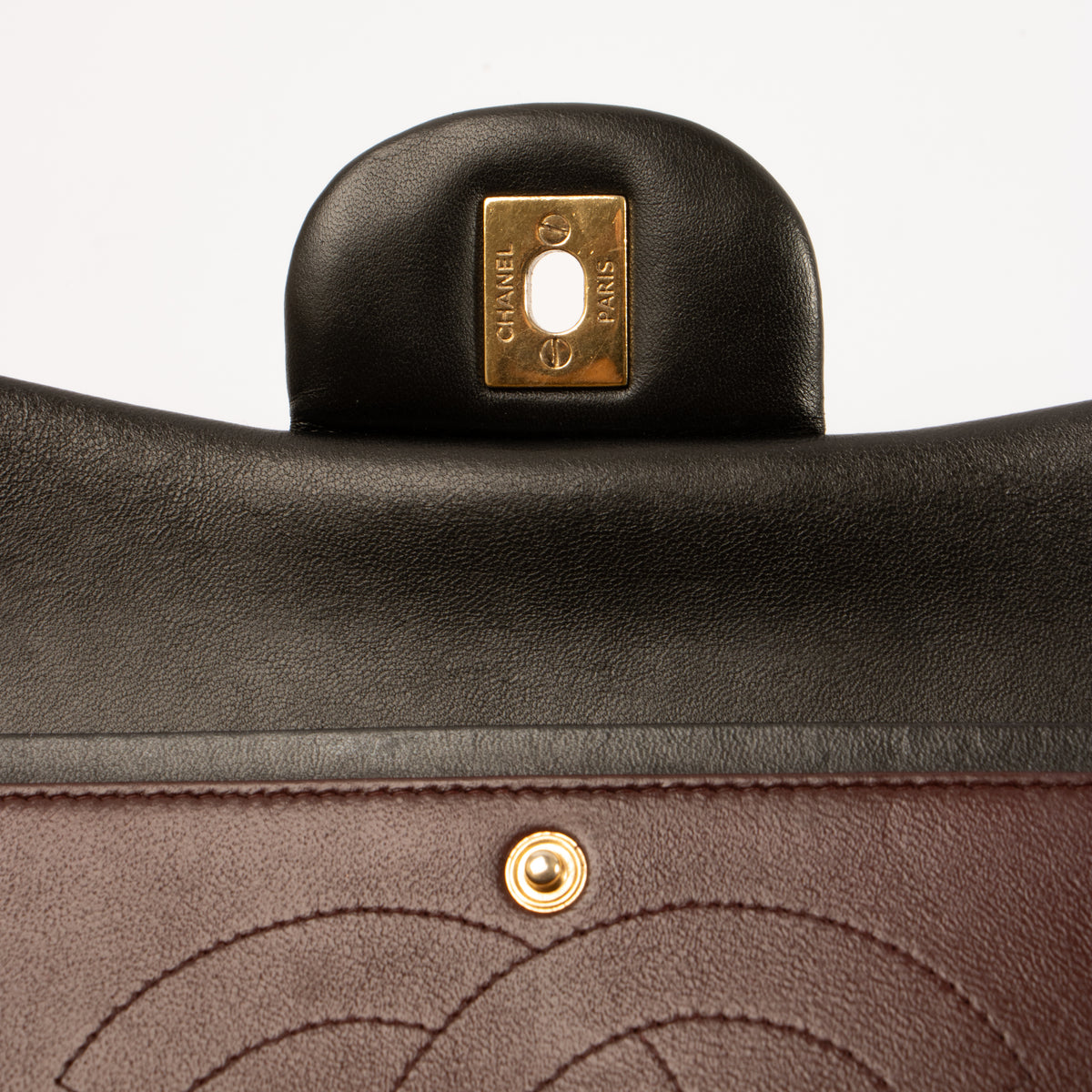 Shop this authentic Chanel Black Lambskin Large/Jumbo Classic Handbag pre-loved on Labellov.com 