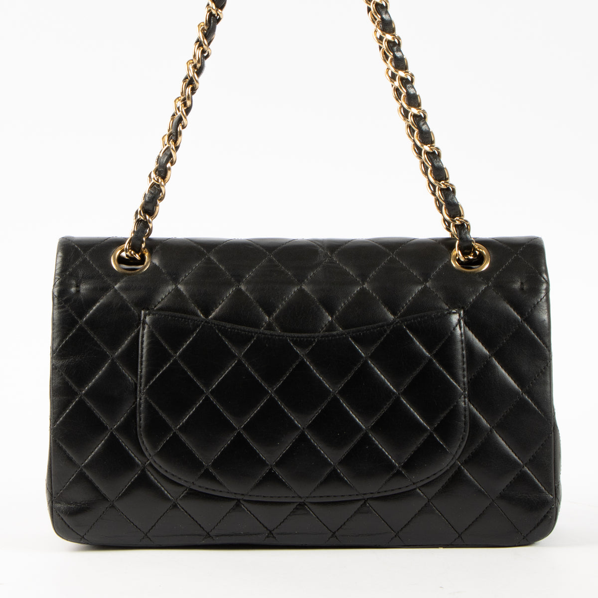 Shop this authentic Chanel Black Lambskin Medium Classic 11.12 Handbag pre-loved on Labellov.com