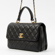 Shop this authentic Chanel Black Lambskin Medium Trendy CC Bag pre-loved on Labellov.com