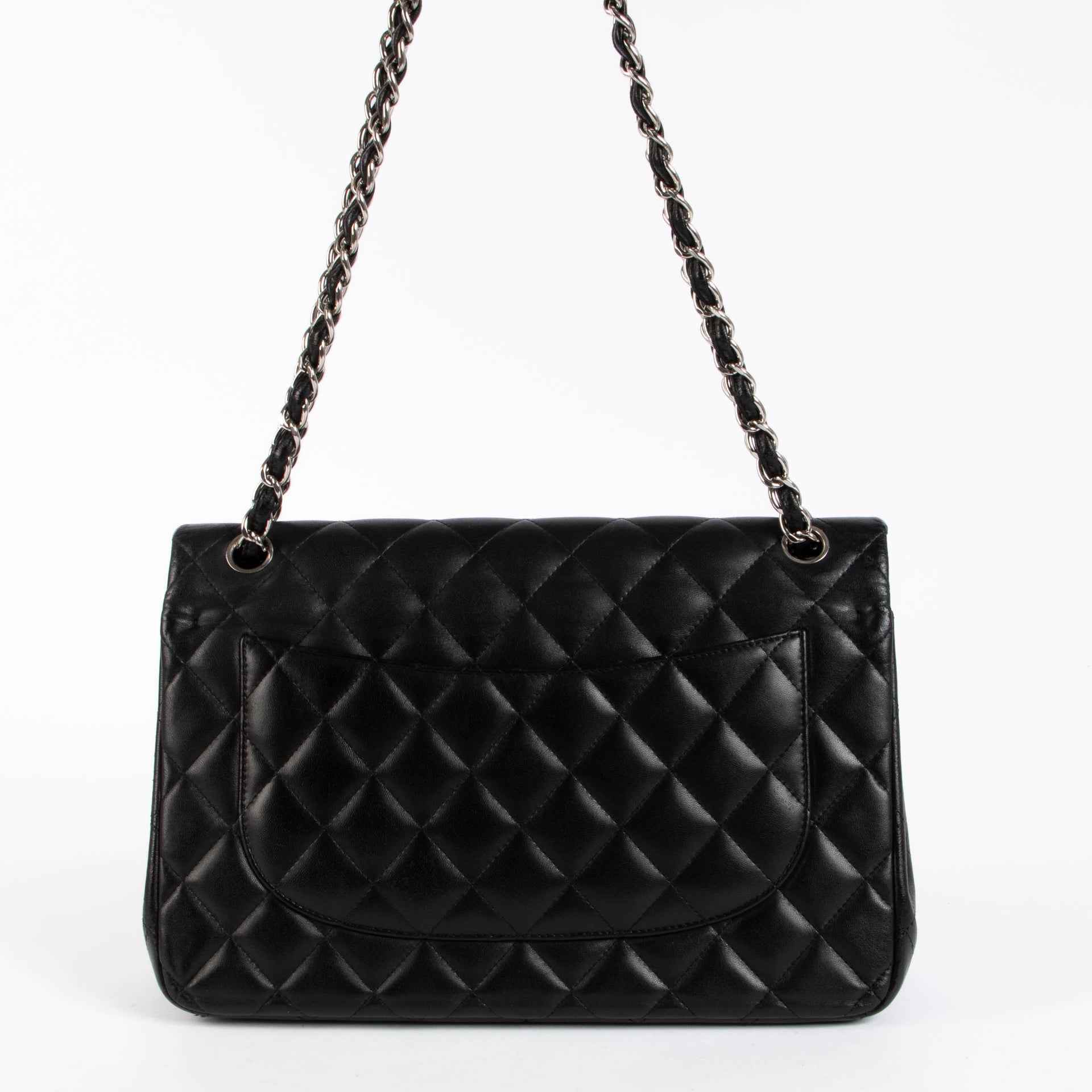 Chanel Black Lambskin Large Classic Flap Bag