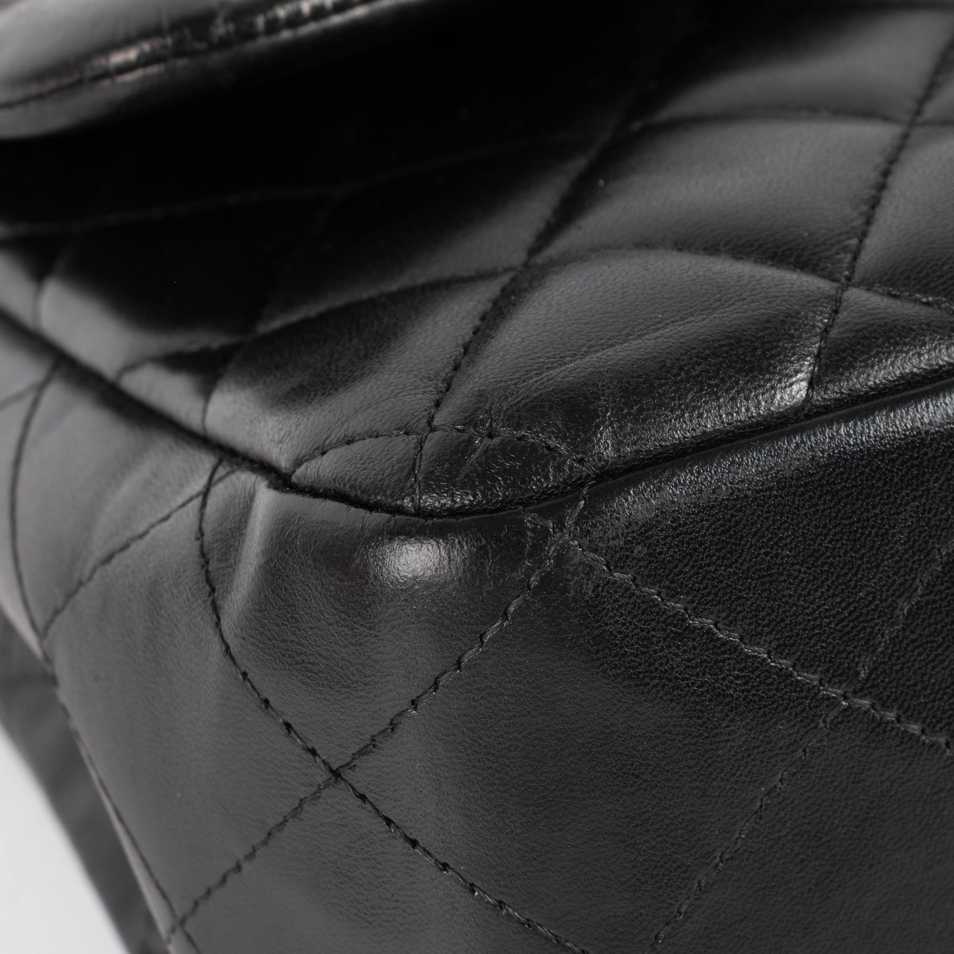 Chanel Black Lambskin Large Classic Flap Bag