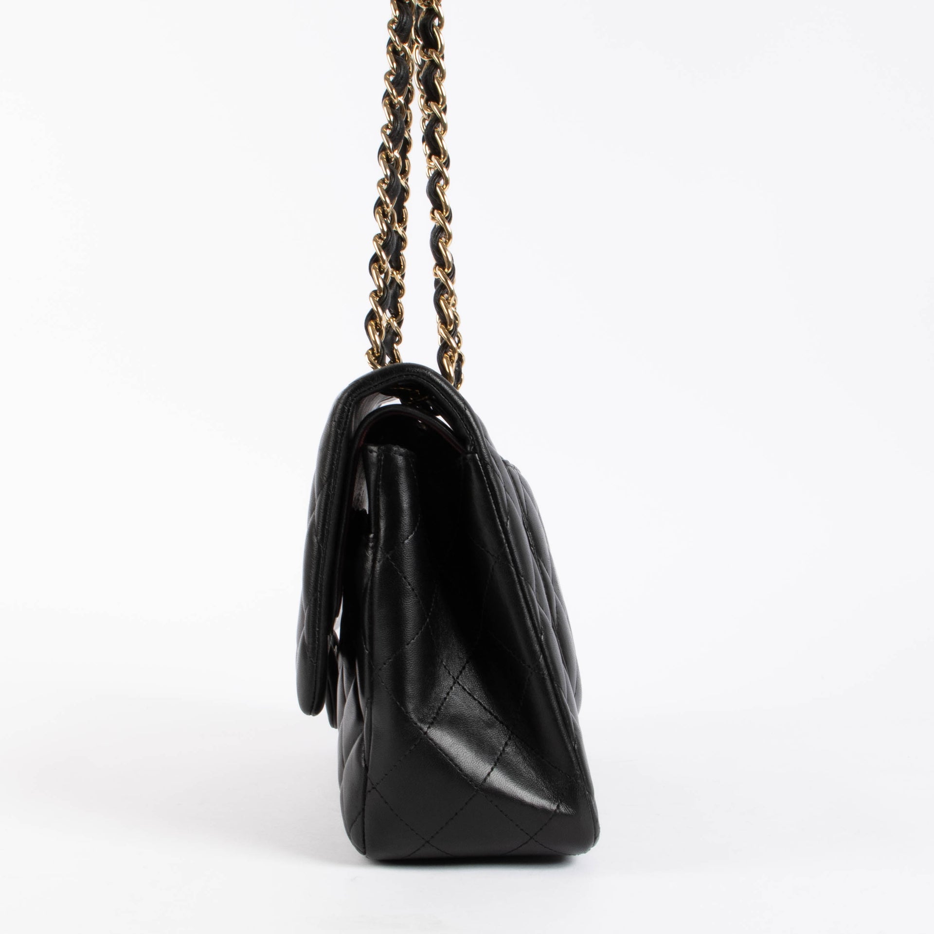 Chanel Black Lambskin Large Classic Flap Bag