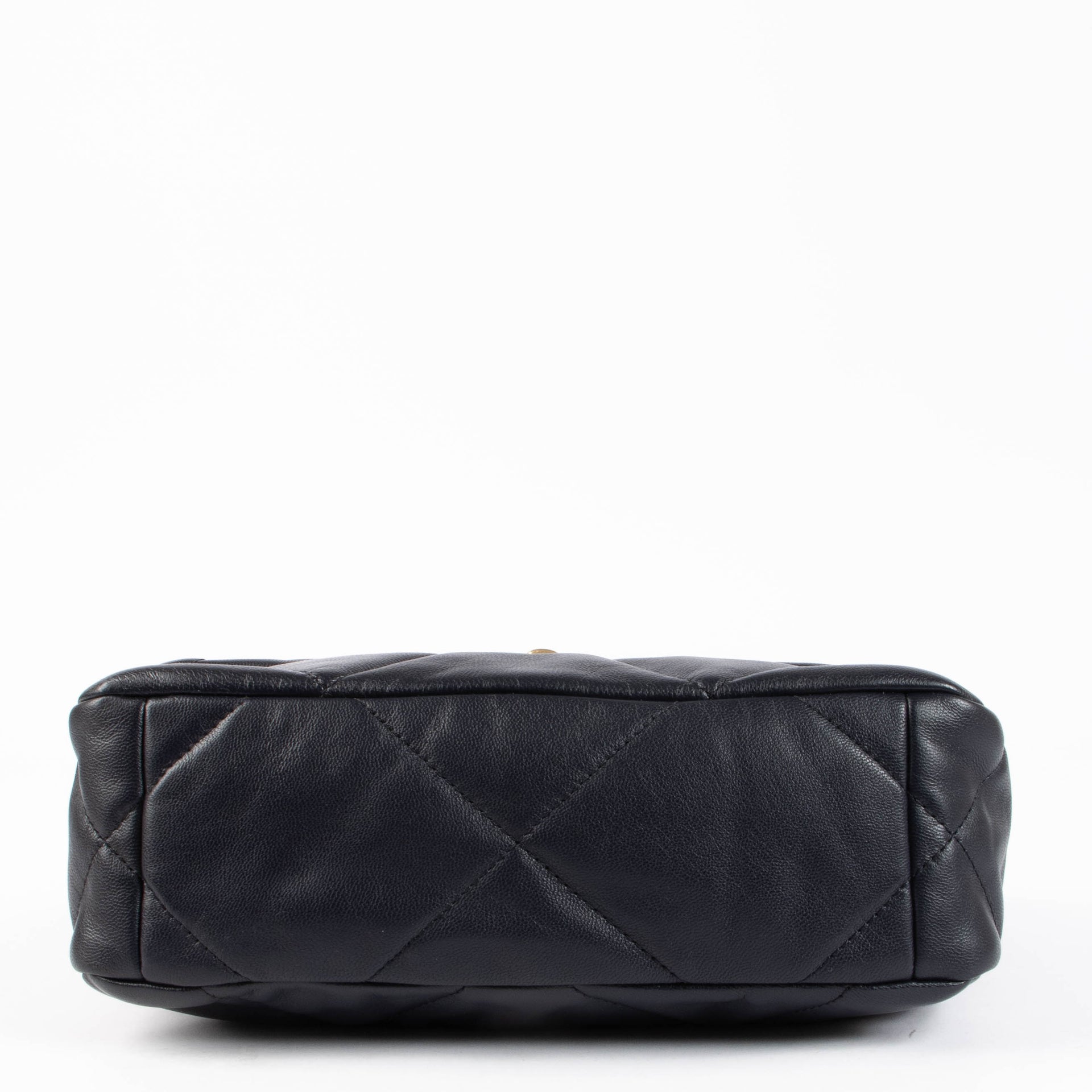 Chanel Navy Blue Goatskin Small Chanel 19 Bag