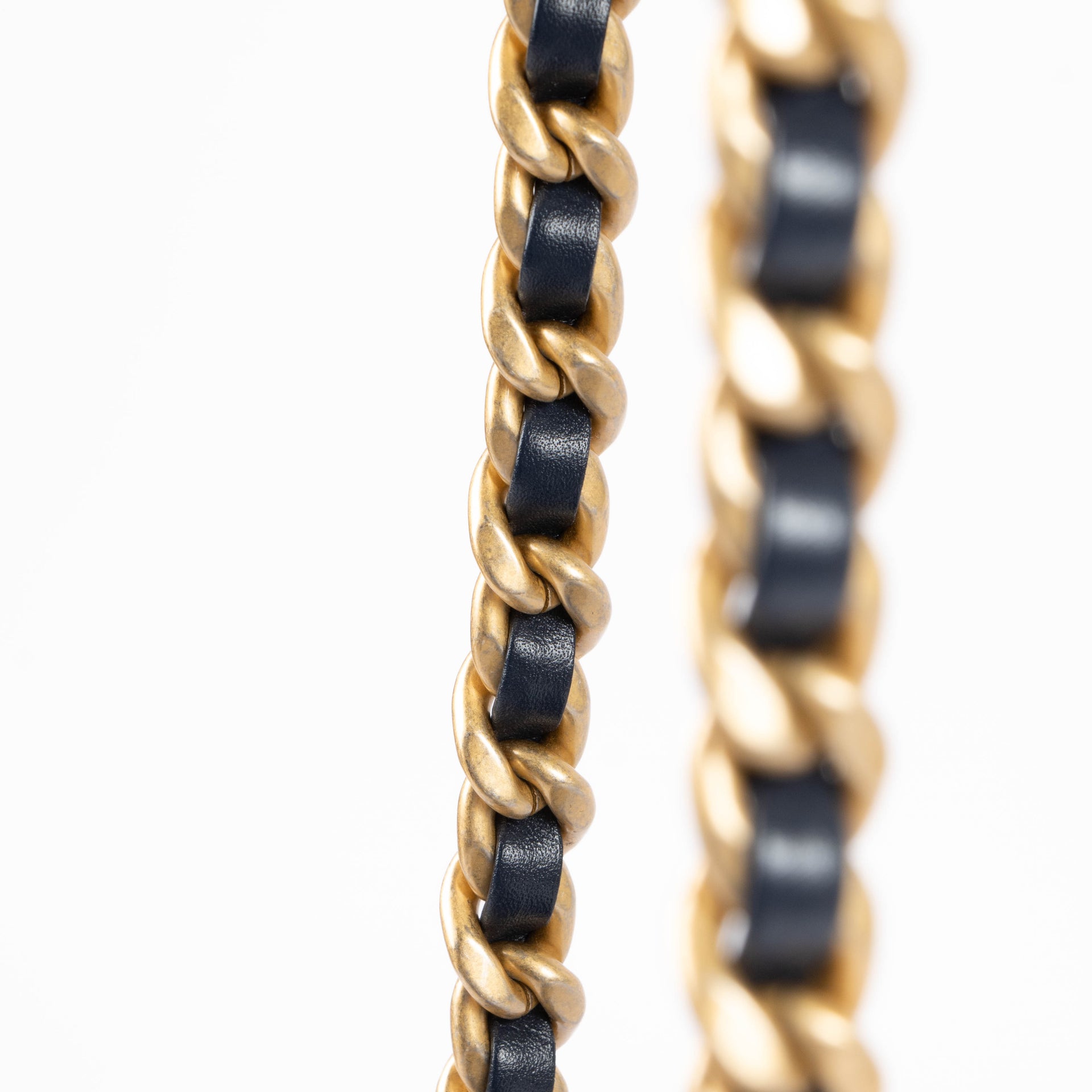 Chanel Navy Blue Goatskin Small Chanel 19 Bag