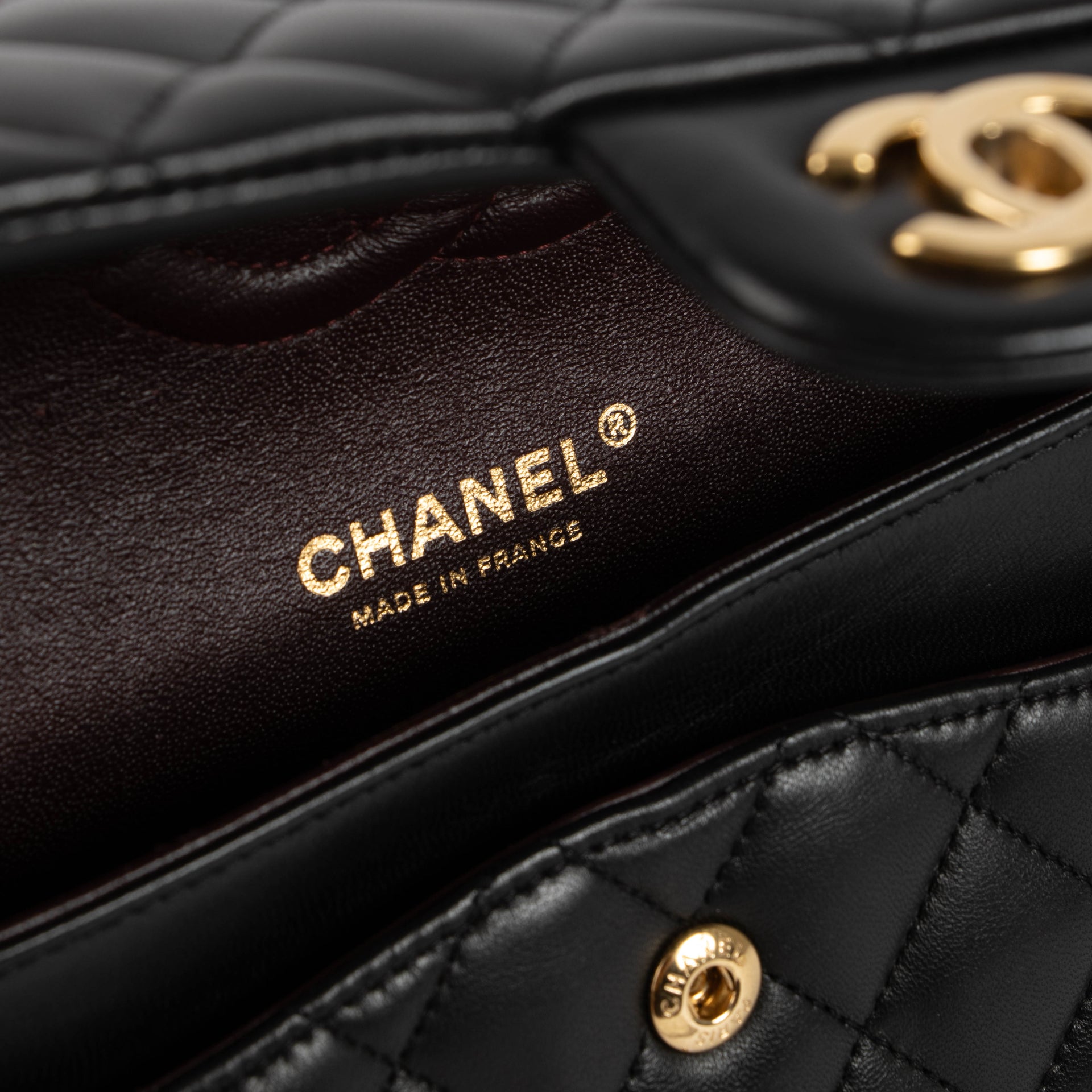 Chanel Black Lambskin Medium Classic 11.12 Bag