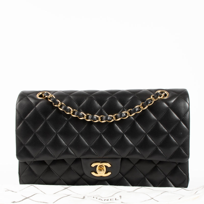 Chanel Black Lambskin Medium Classic 11.12 Bag