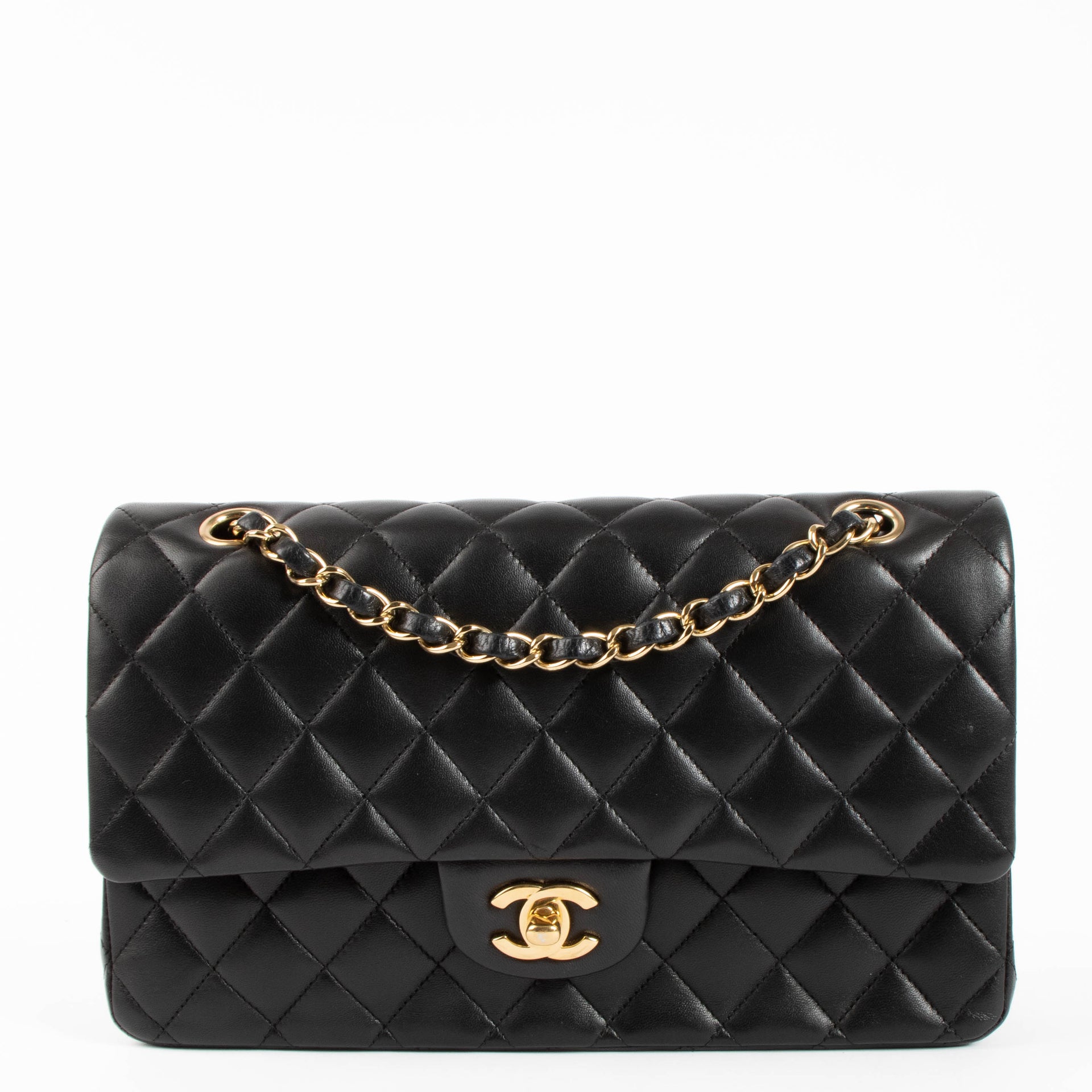 Chanel Black Lambskin Medium Classic 11.12 Bag