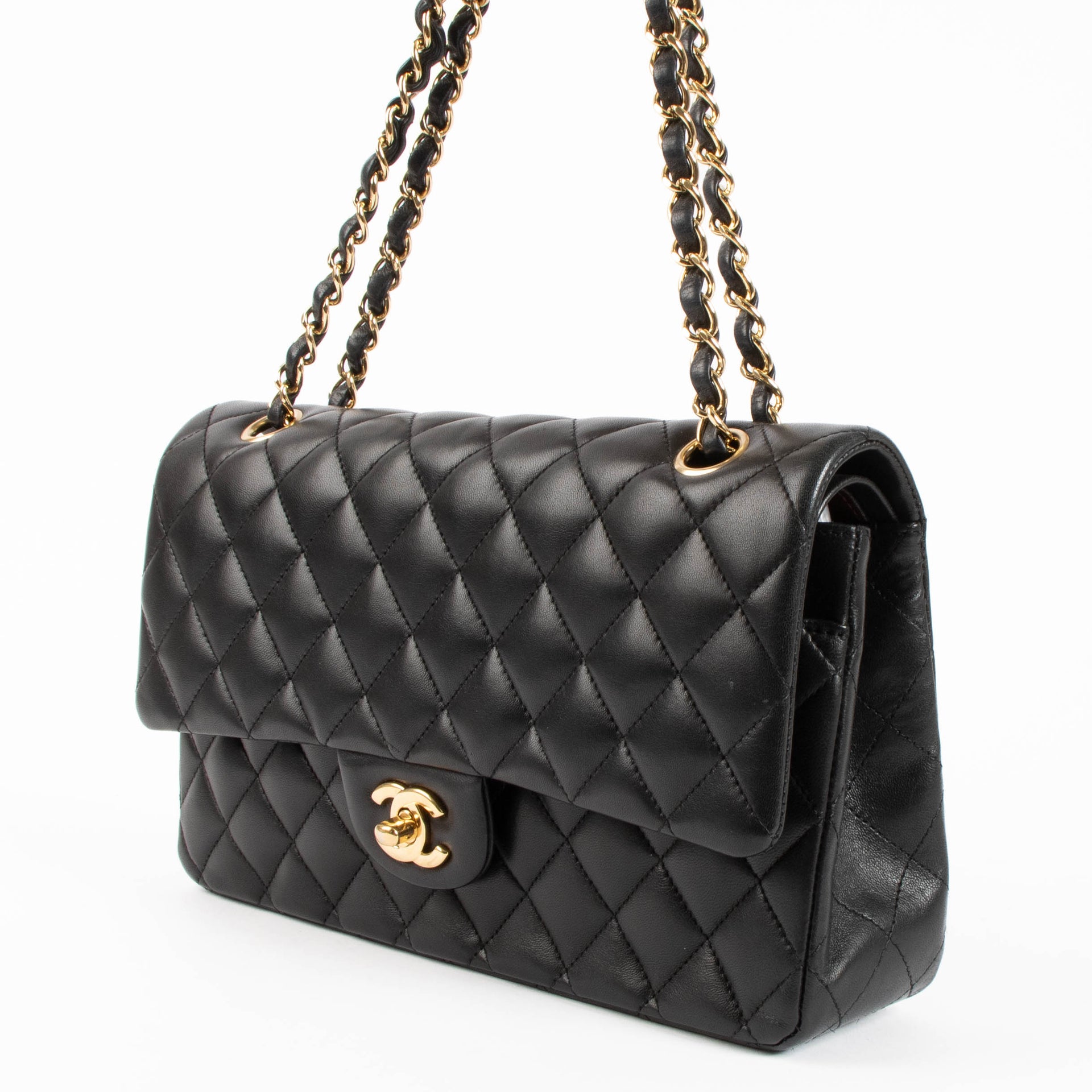 Chanel Black Lambskin Medium Classic 11.12 Bag