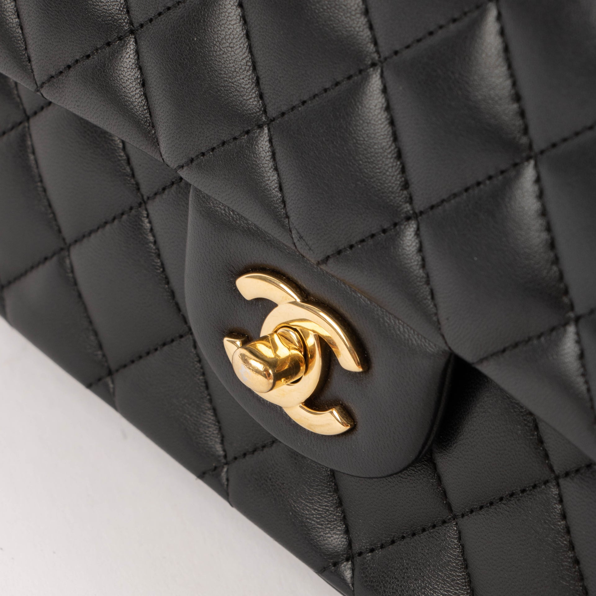 Chanel Black Lambskin Medium Classic 11.12 Bag