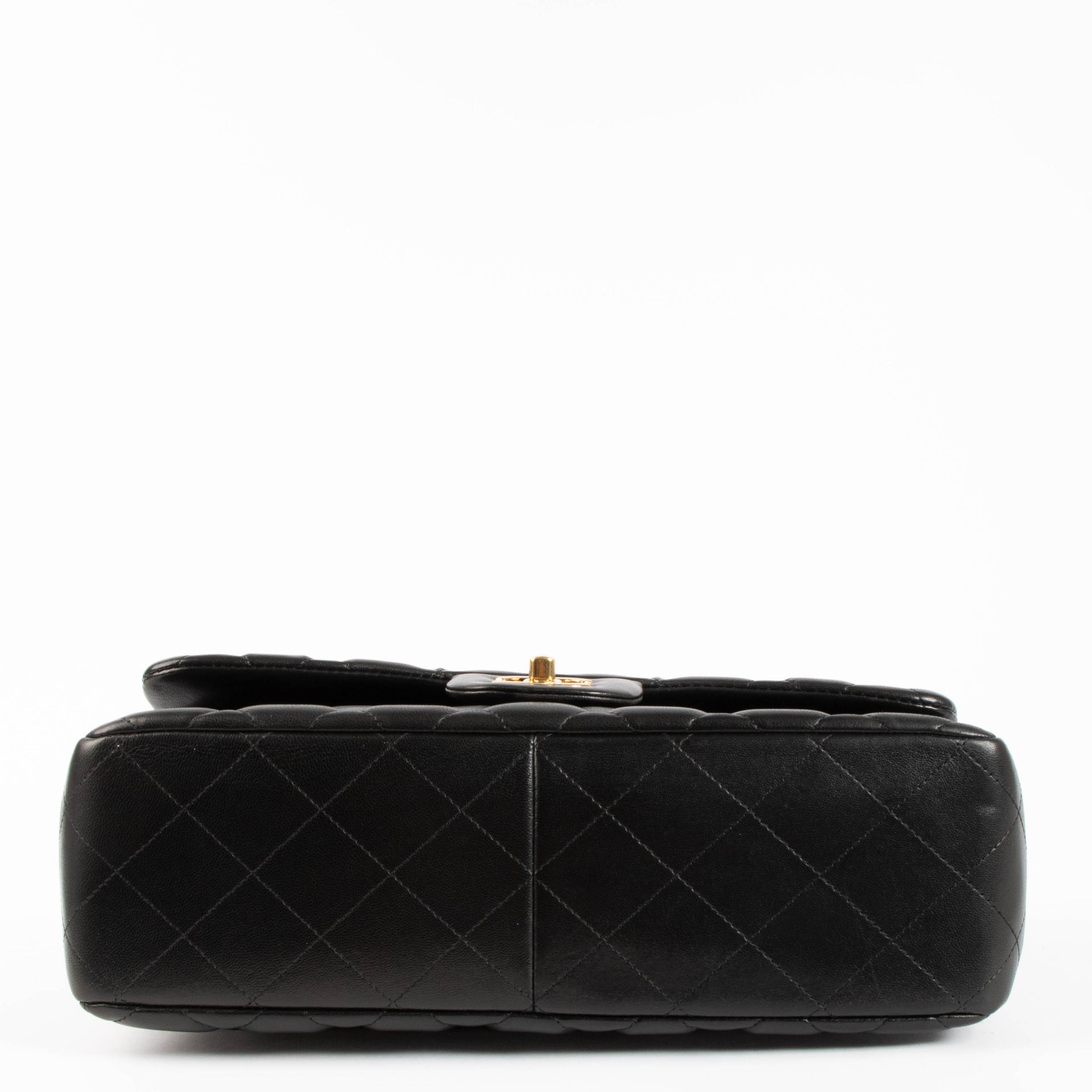 Chanel Black Lambskin Large/Jumbo Classic Handbag