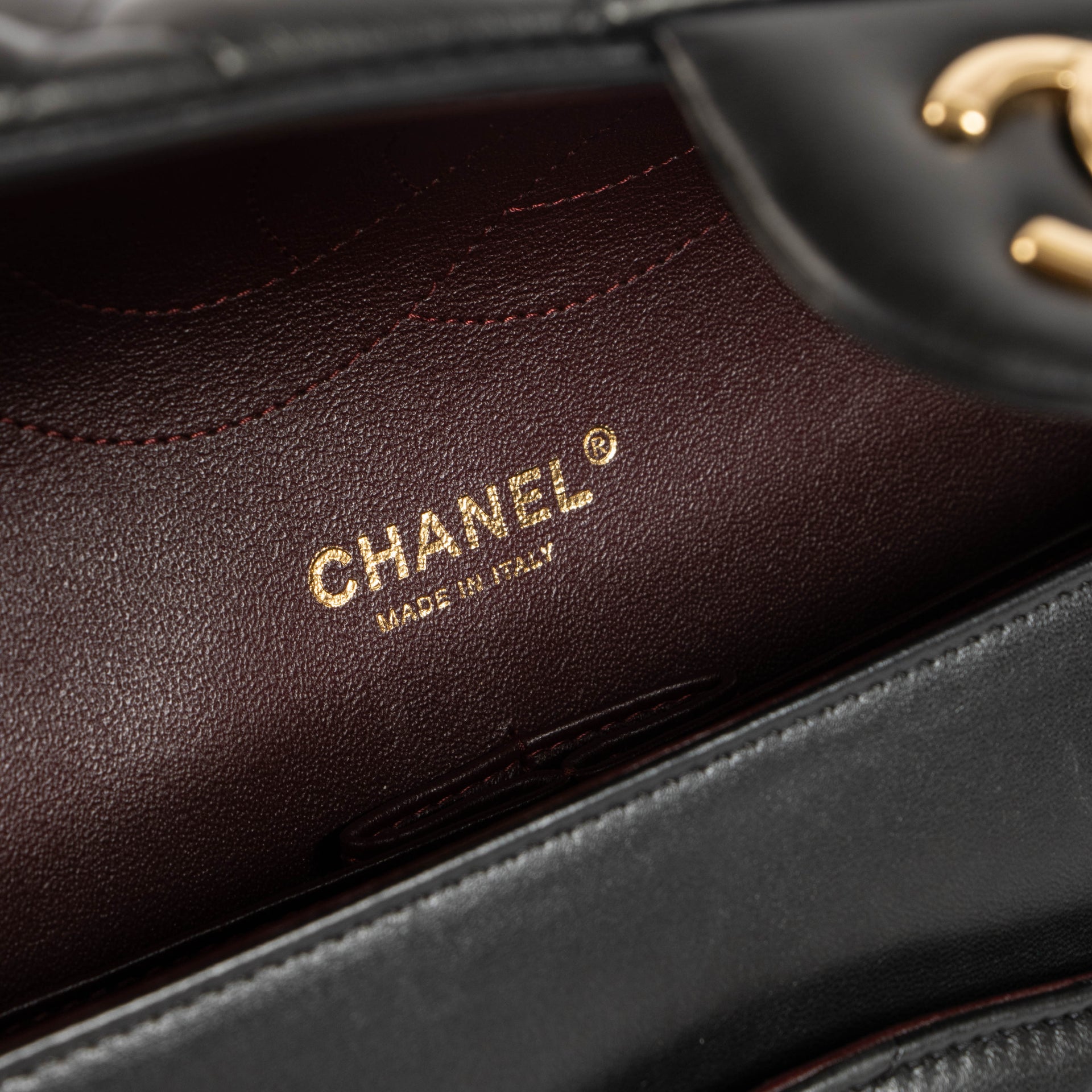 Chanel Black Lambskin Large/Jumbo Classic Handbag