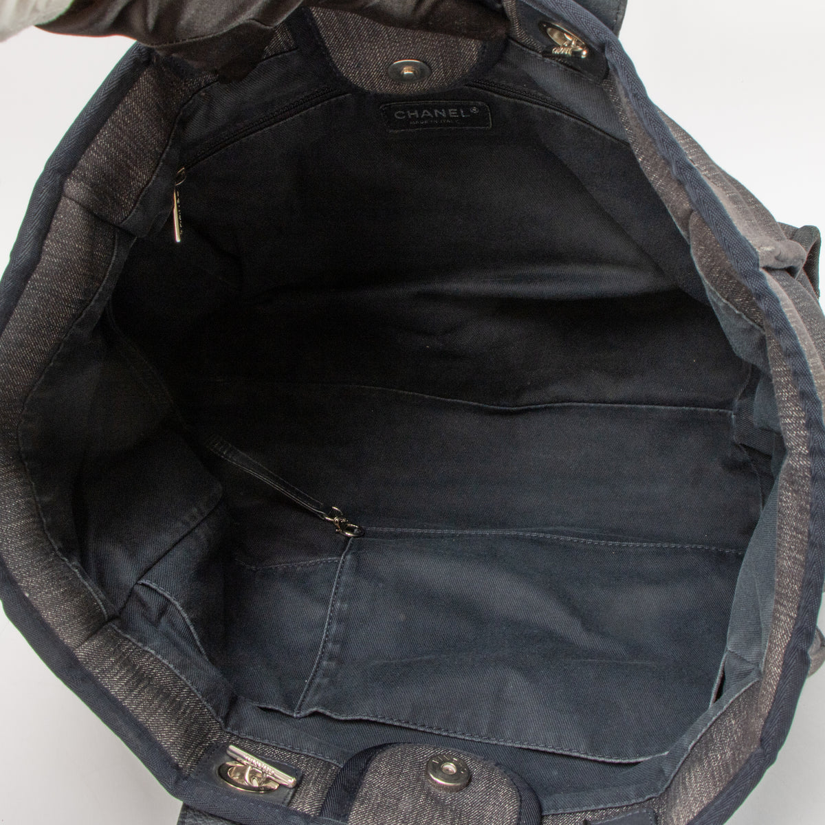 Chanel Blue Denim Deauville Large Shopping Bag