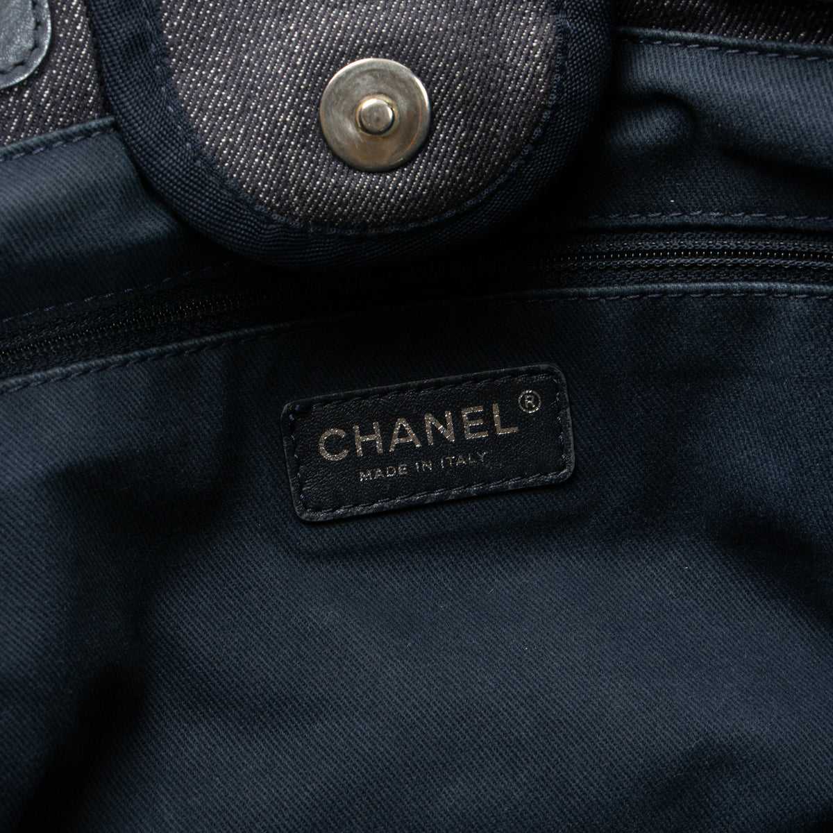 Chanel Blue Denim Deauville Large Shopping Bag