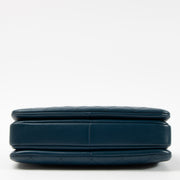Shop this authentic Chanel Blue Lambskin Small Trendy CC Bag pre-loved on Labellov.com